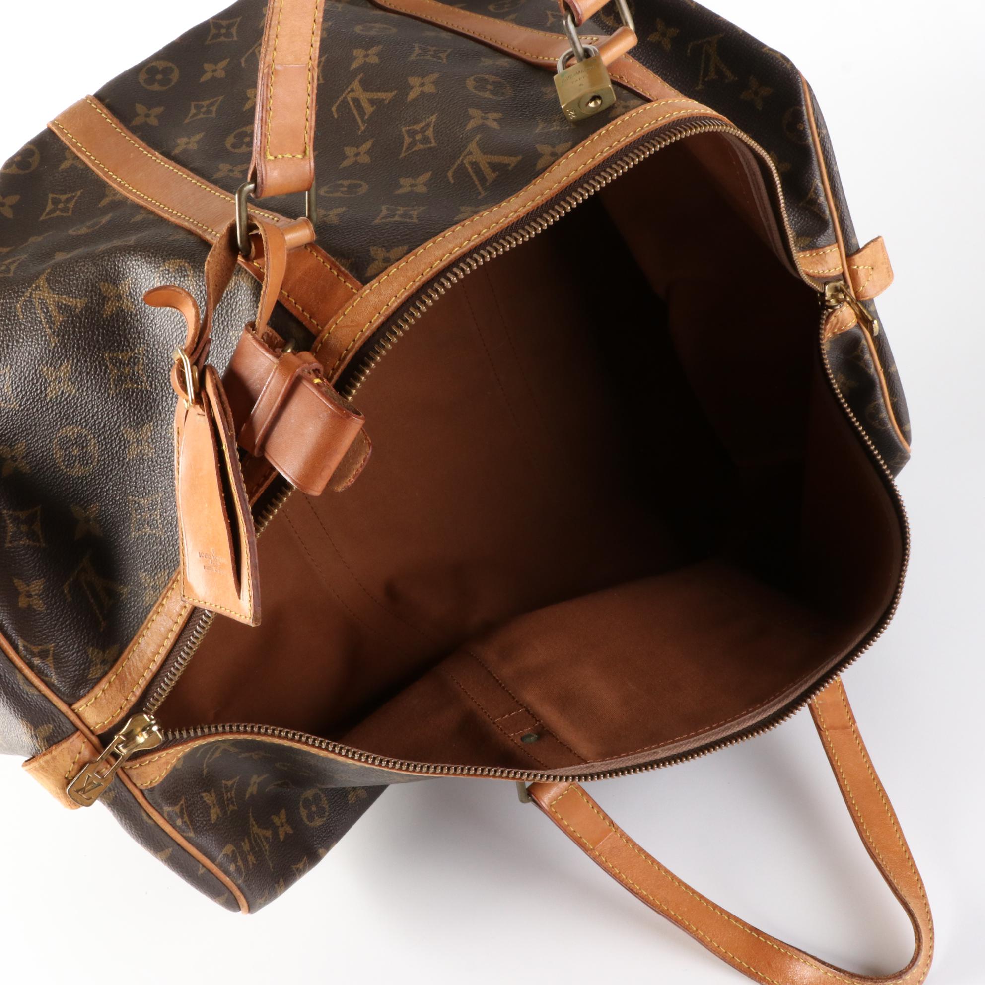 Louis Vuitton Sac Souple 55 in Monogram Canvas and Vachetta Leather