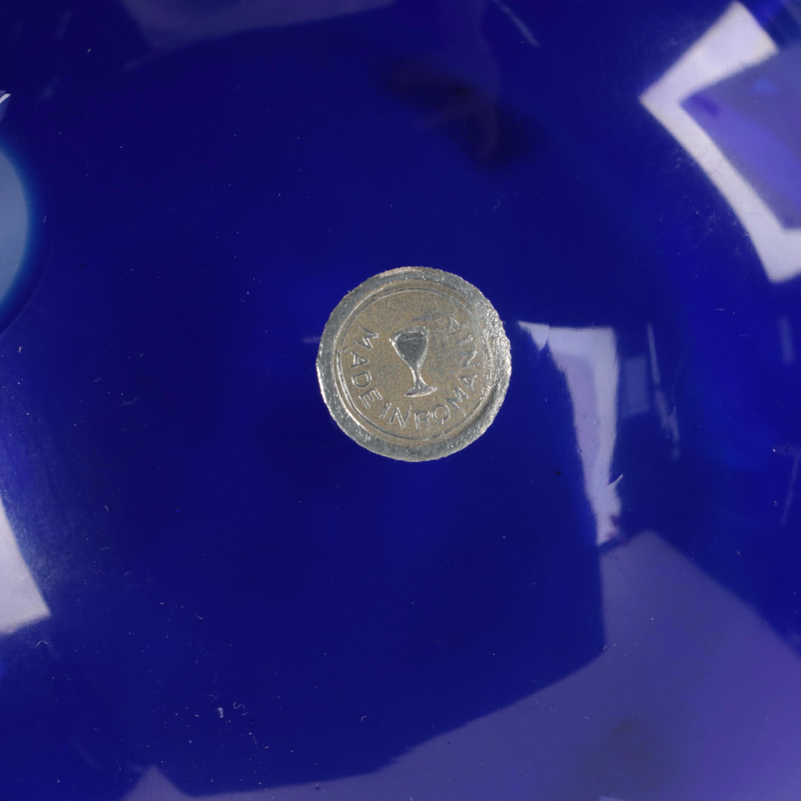 Bing & Grøndahl Annual Christmas Plates, Romanian Etched Blue Glass Paperweight