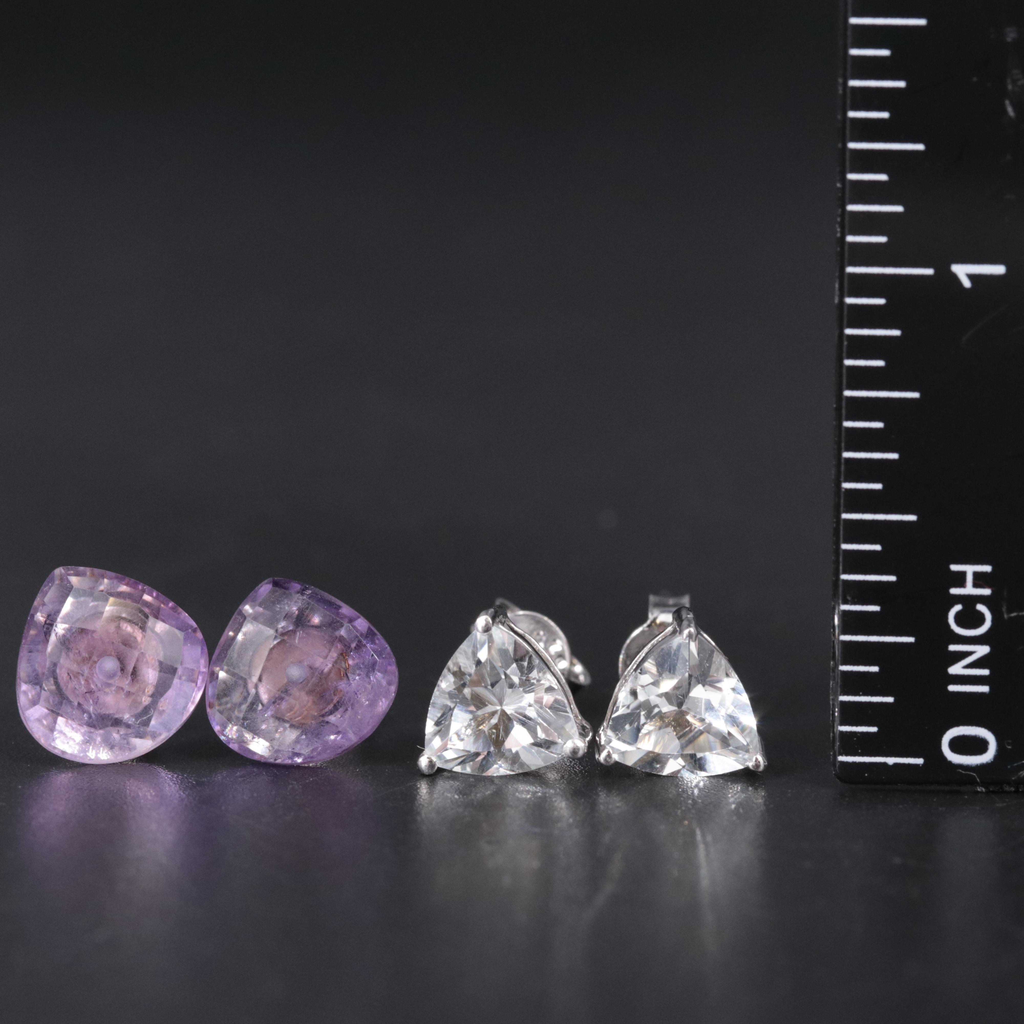 Sterling Silver Earrings Featuring Amethyst