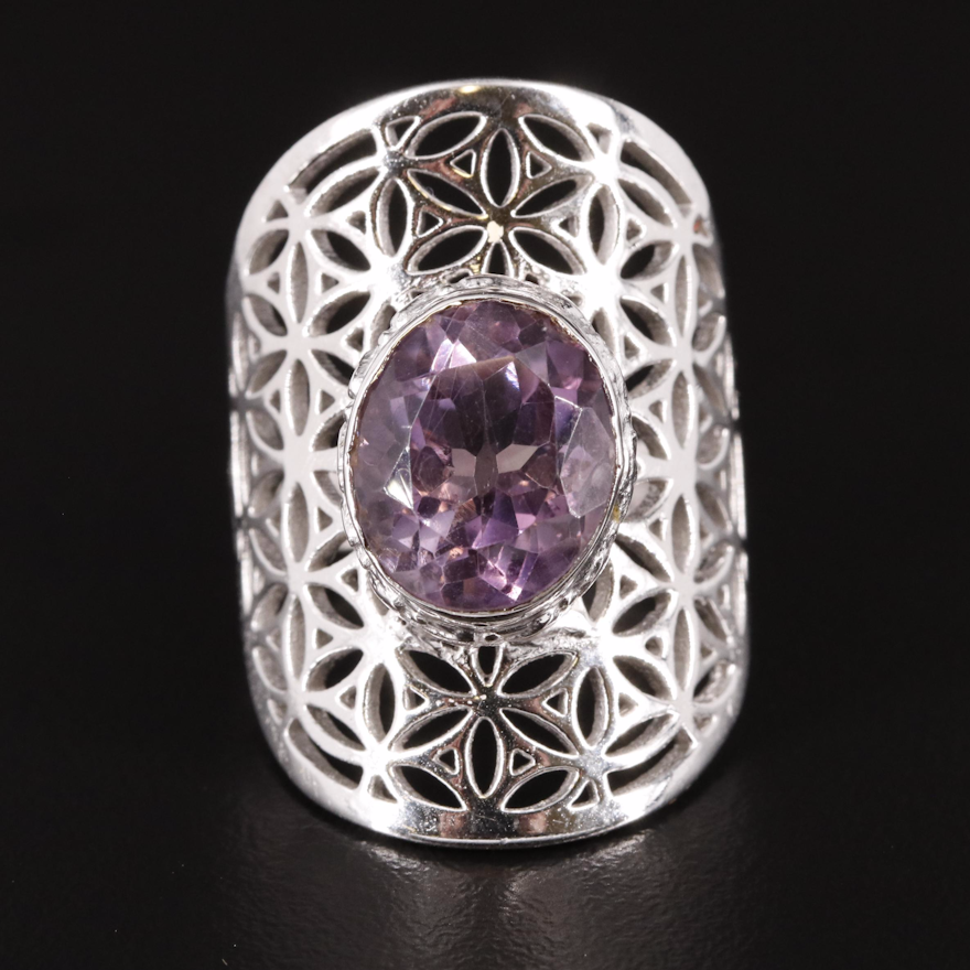 Amethyst Saddle Ring