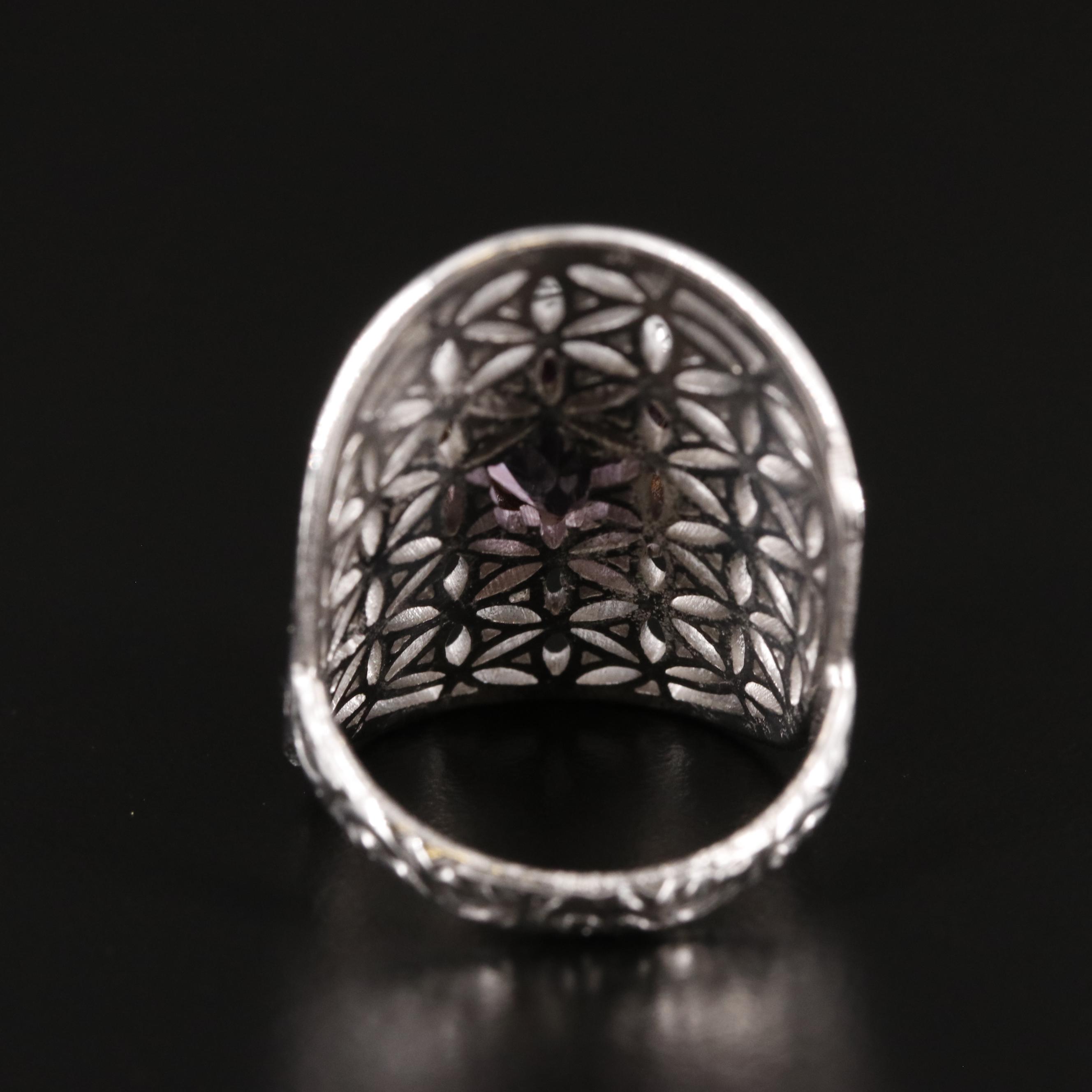 Amethyst Saddle Ring