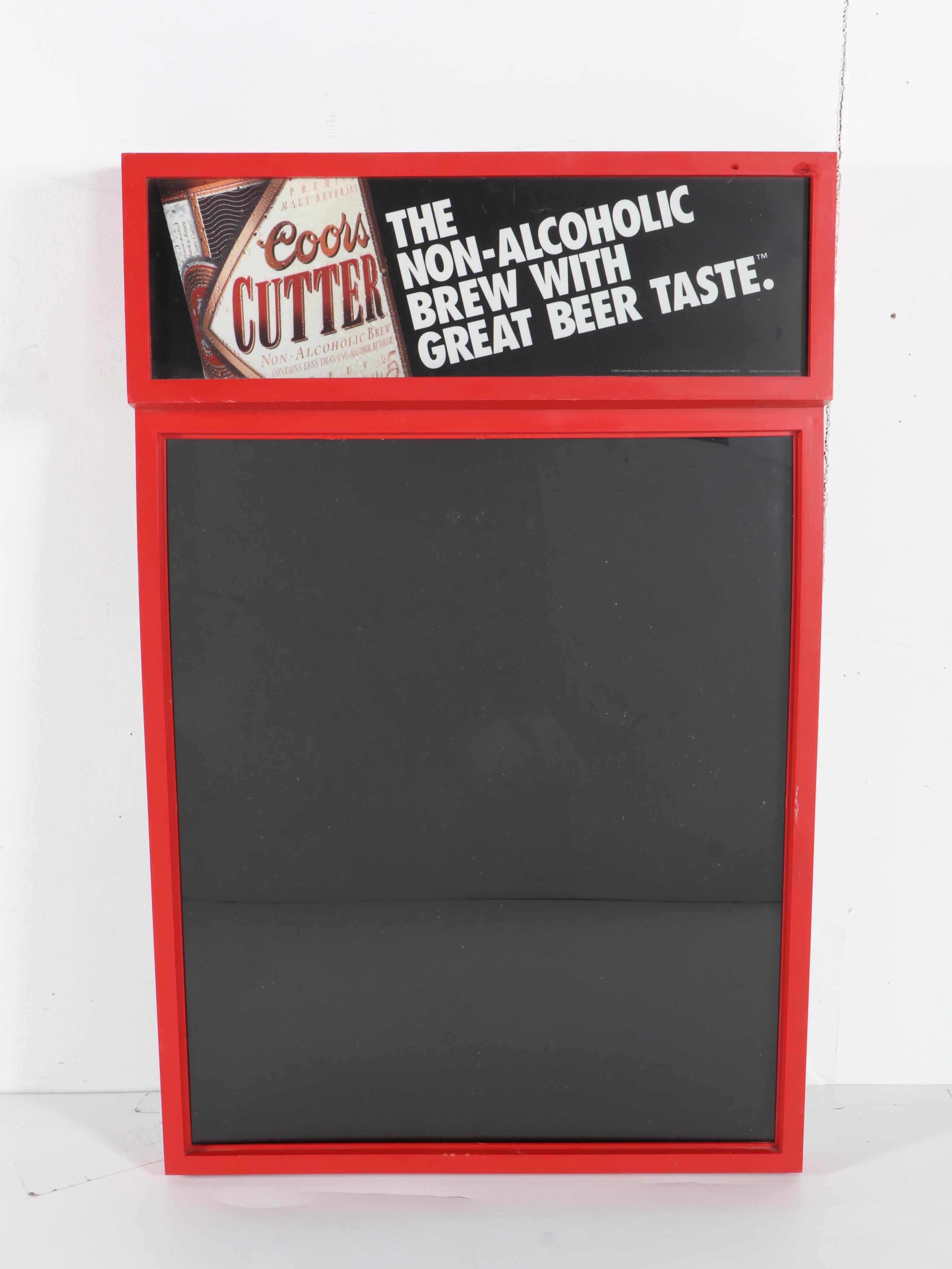 Coors Illuminated Advertising Beer Mirror and Sign, Late 20th Century