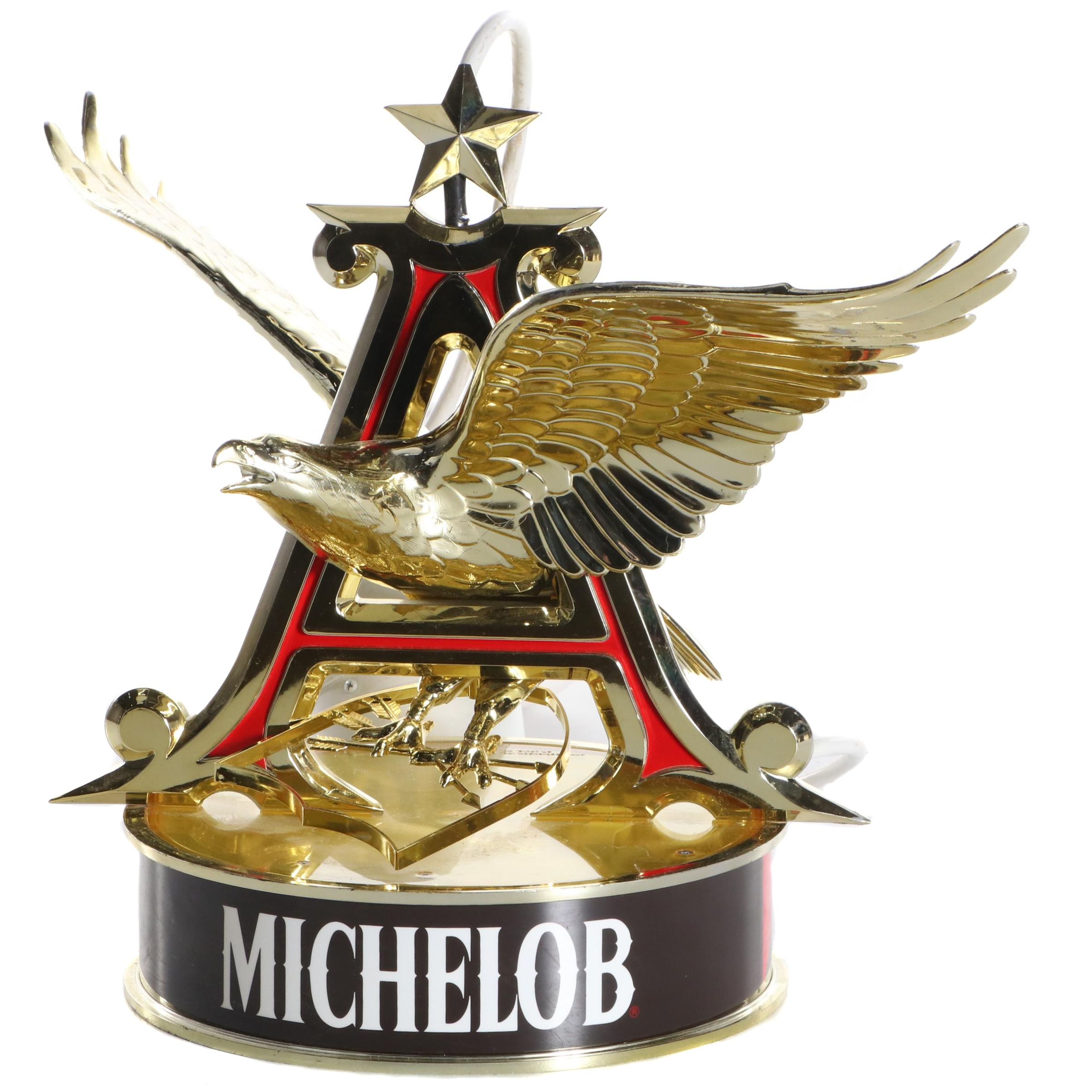 Anheuser-Busch Michelob Ultra Rotating Eagle Bar Ceiling Lamp, Late 20th C.