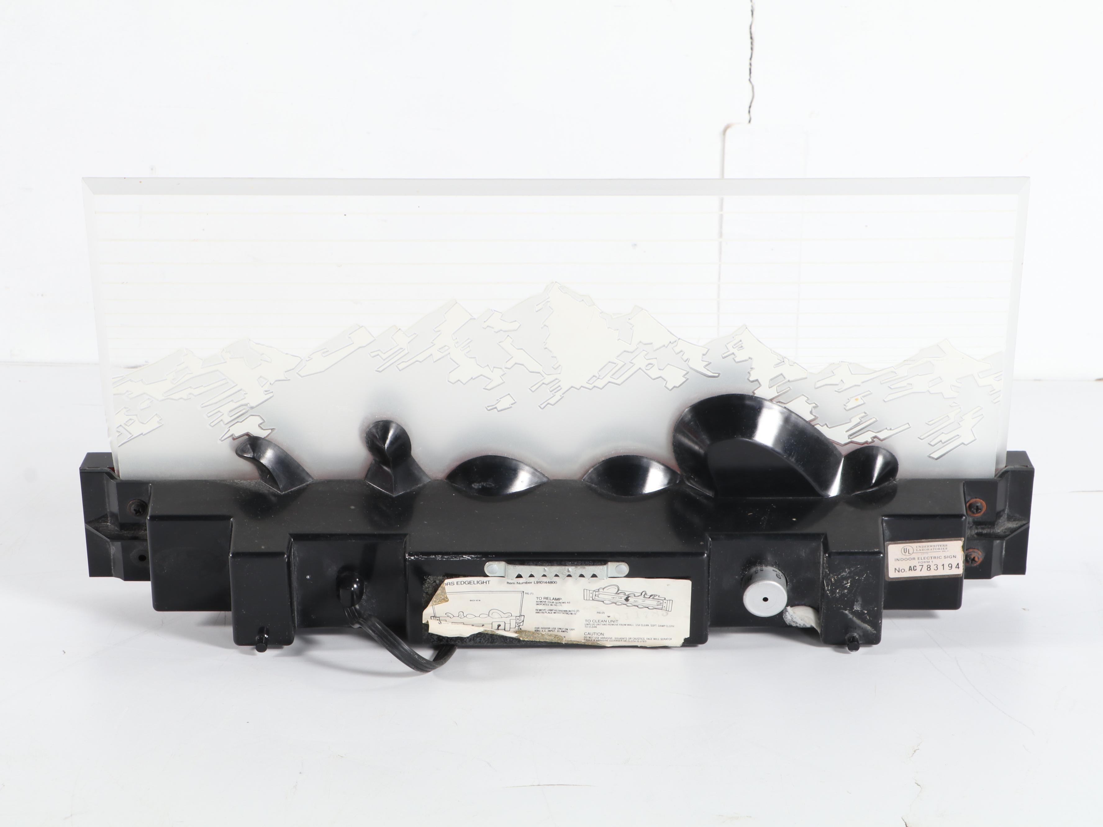 Coors Illuminated Advertising Beer Mirror and Sign, Late 20th Century