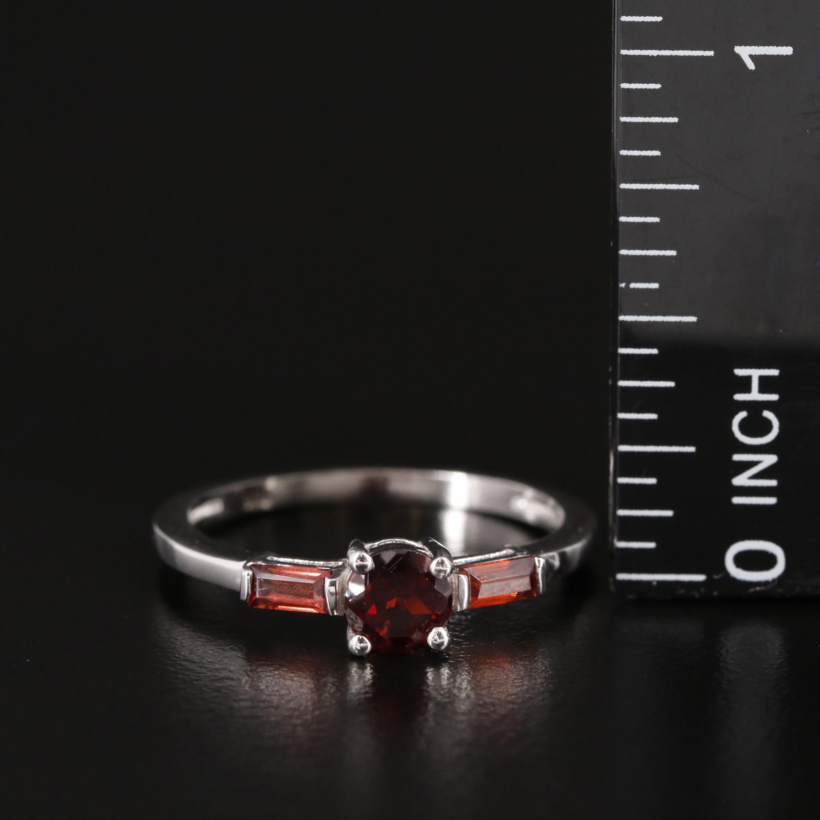 Sterling Garnet Ring