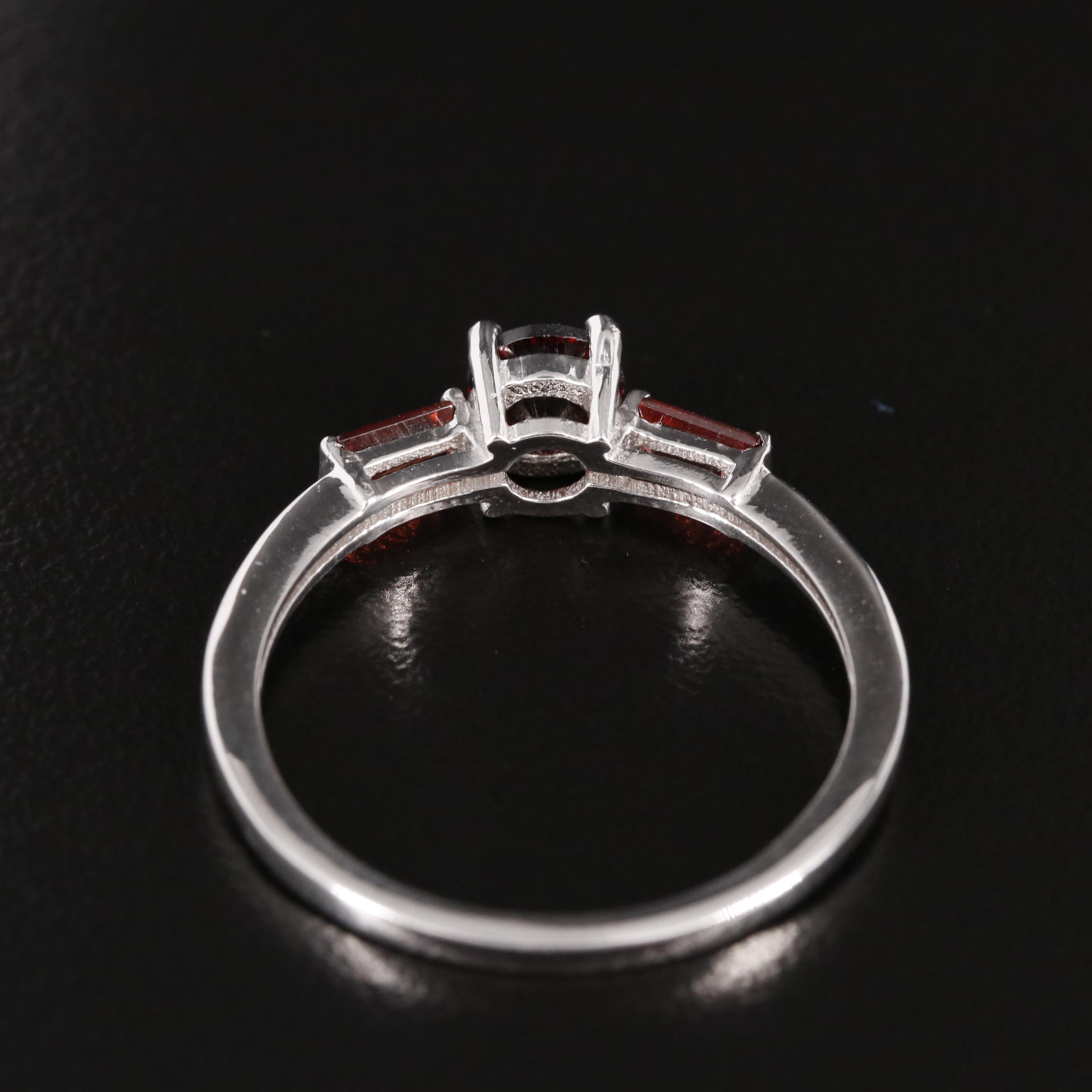Sterling Garnet Ring