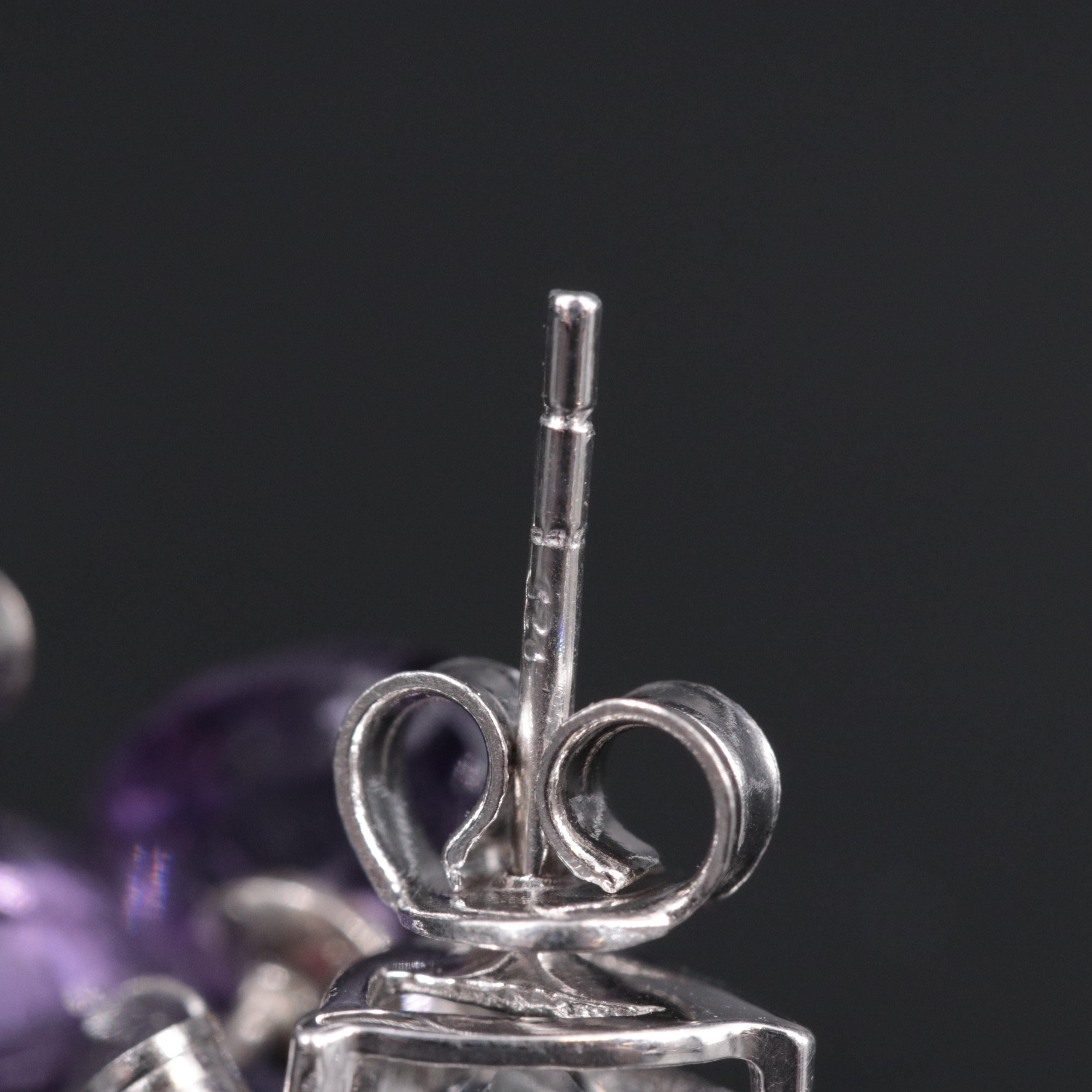 Sterling Silver Earrings Featuring Amethyst