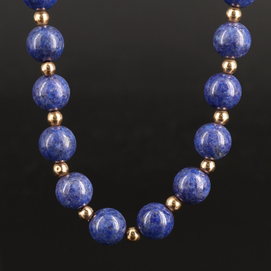 14K Lapis Lazuli Necklace