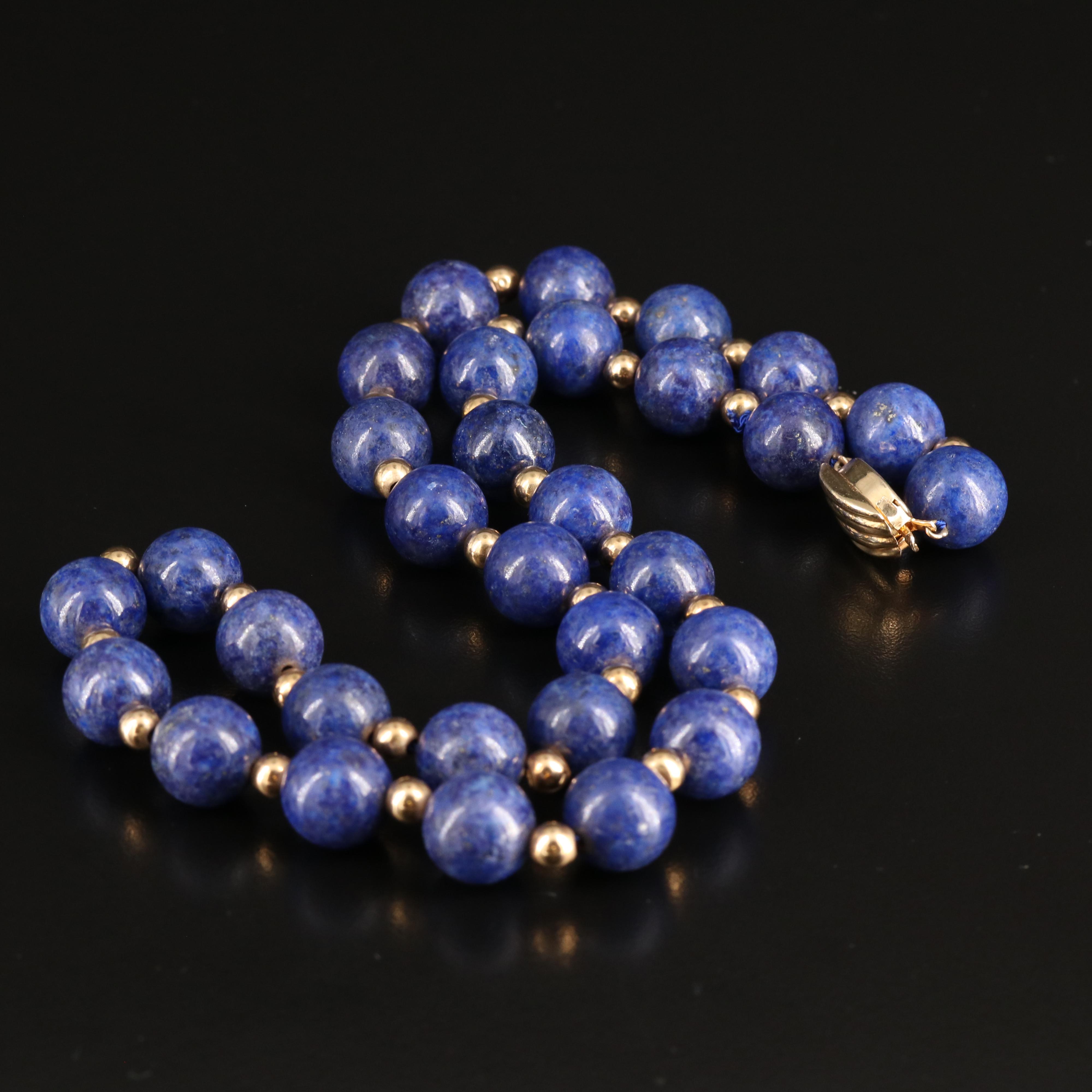14K Lapis Lazuli Necklace