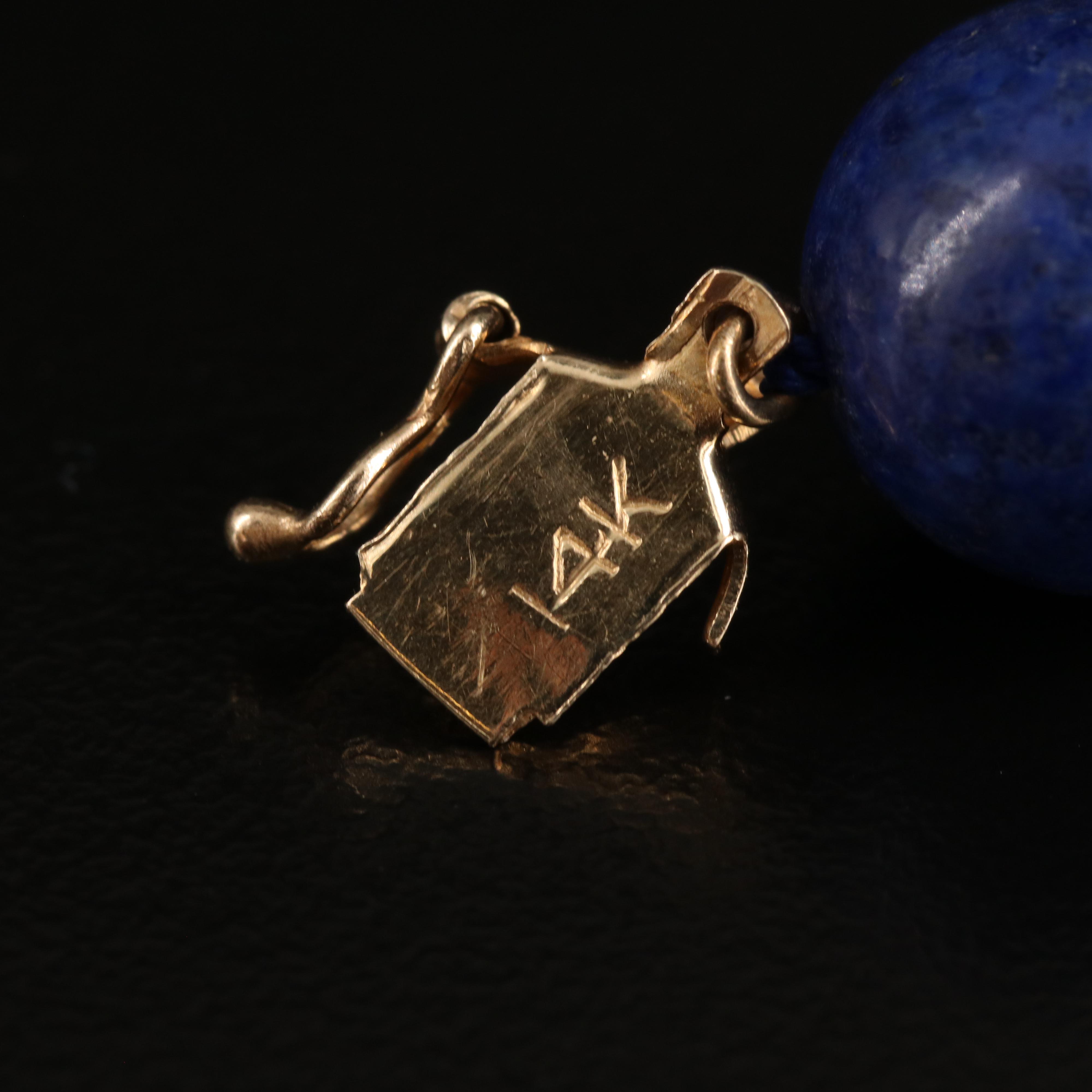 14K Lapis Lazuli Necklace
