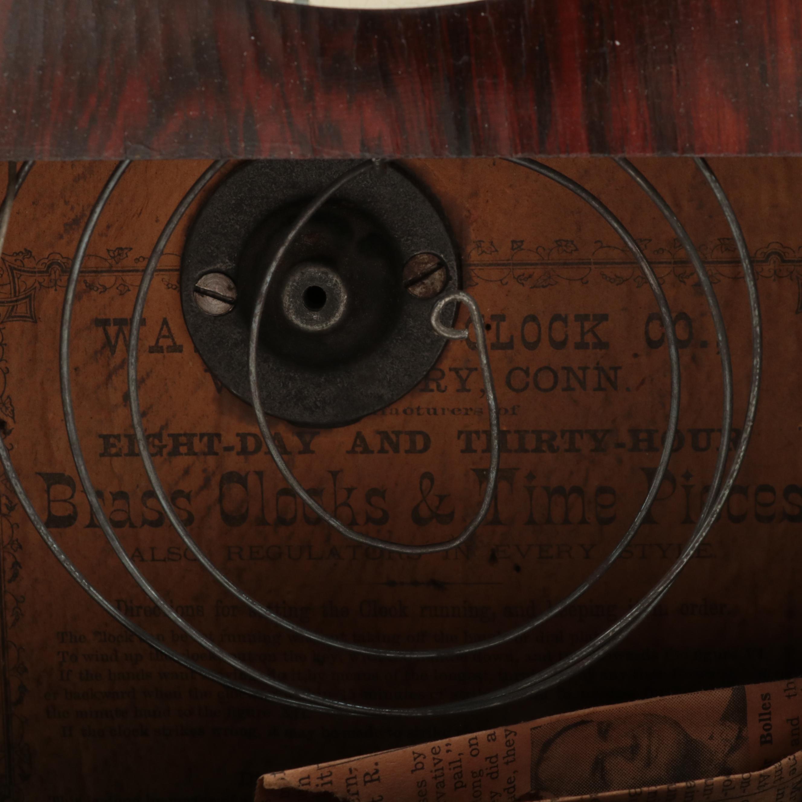 Waterbury Clock Co. Rosewood Mantel Clock, Late 19th Century