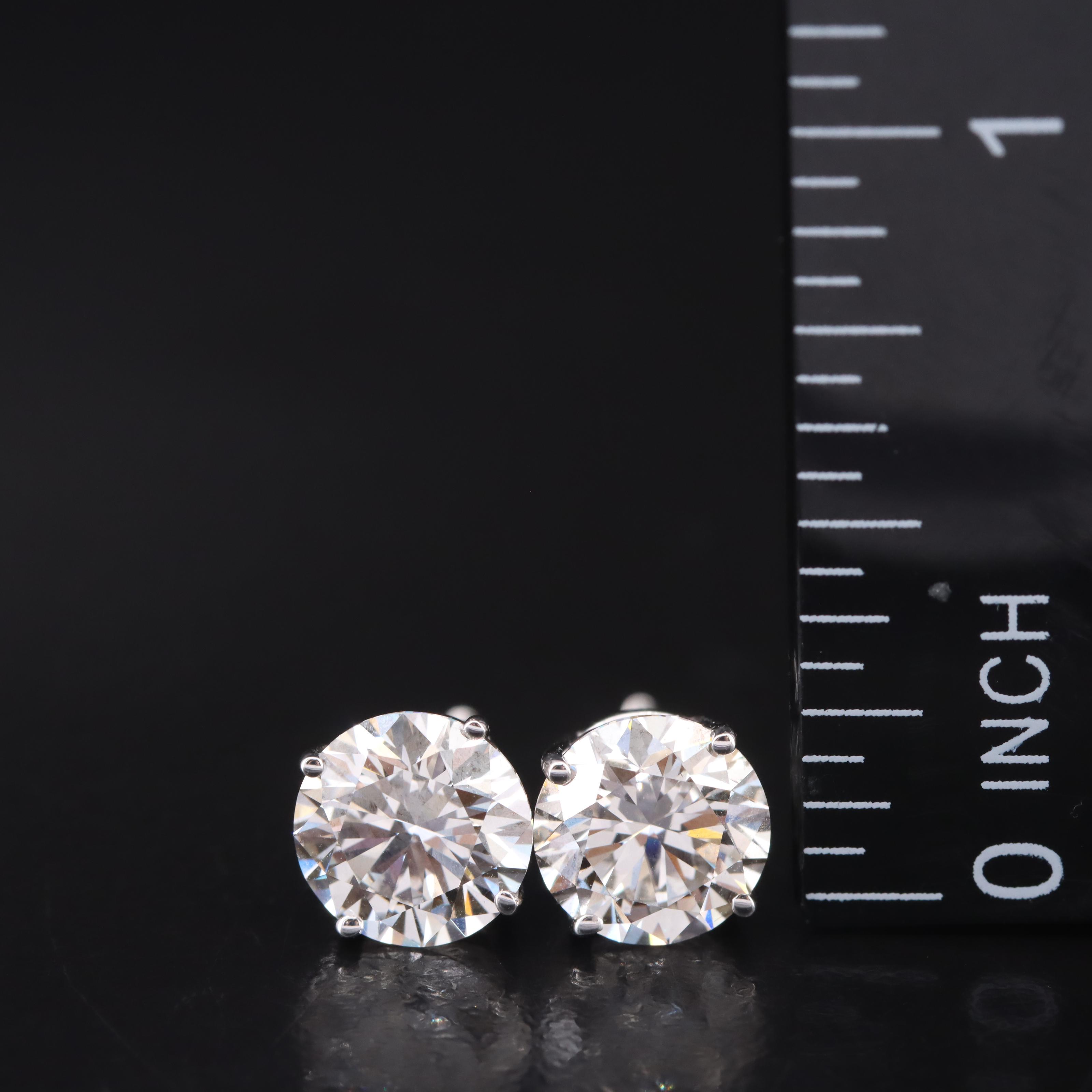 Platinum 3.04 CTW Lab Grown Diamond Stud Earrings