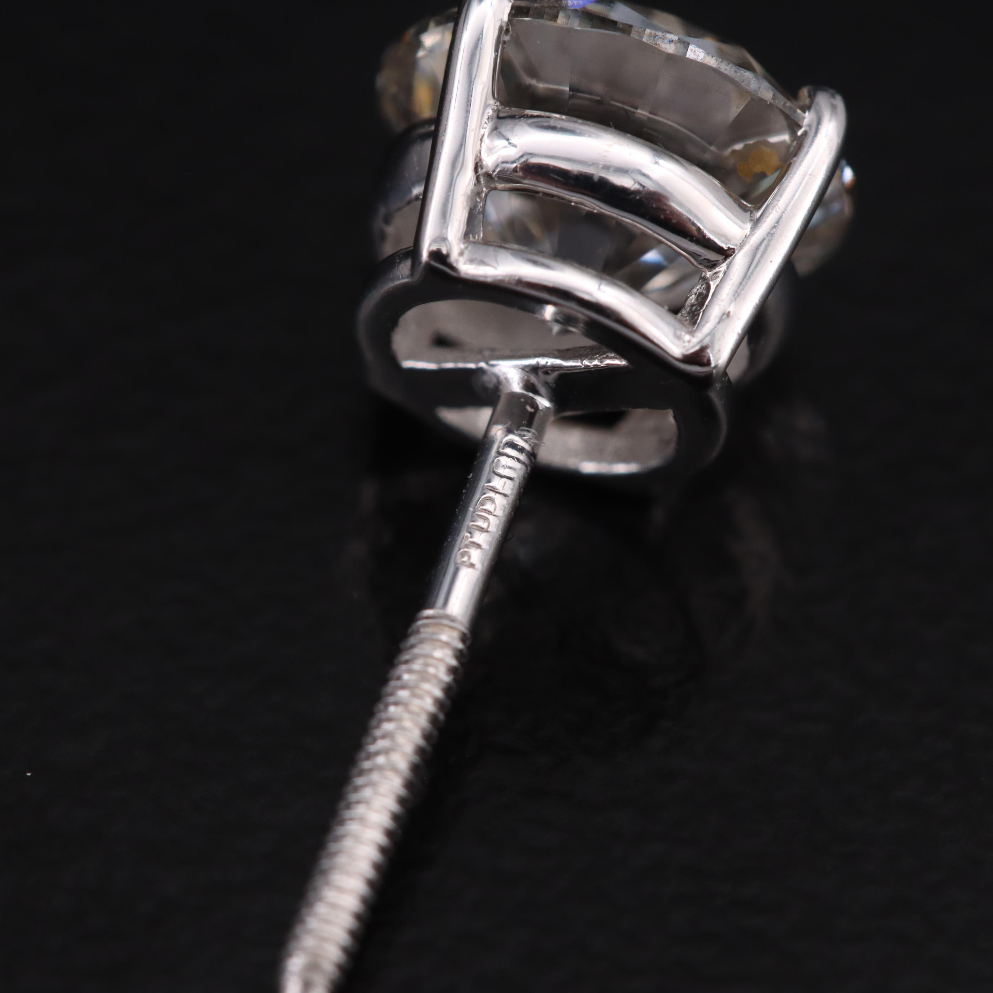 Platinum 3.04 CTW Lab Grown Diamond Stud Earrings