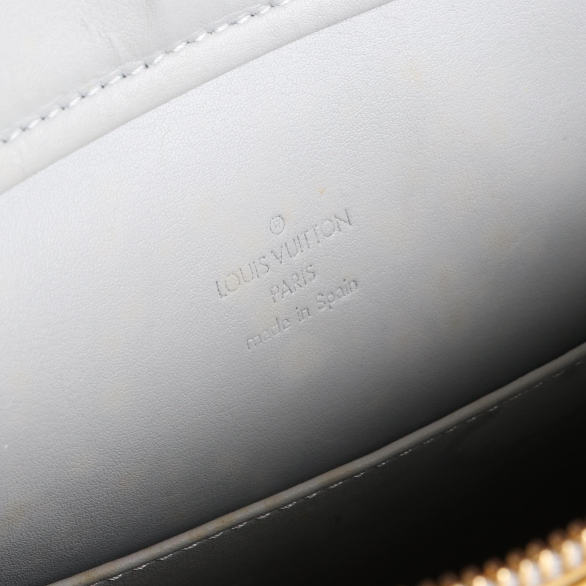 Louis Vuitton Columbus Shoulder Bag in Monogram Vernis and Vachetta Leather