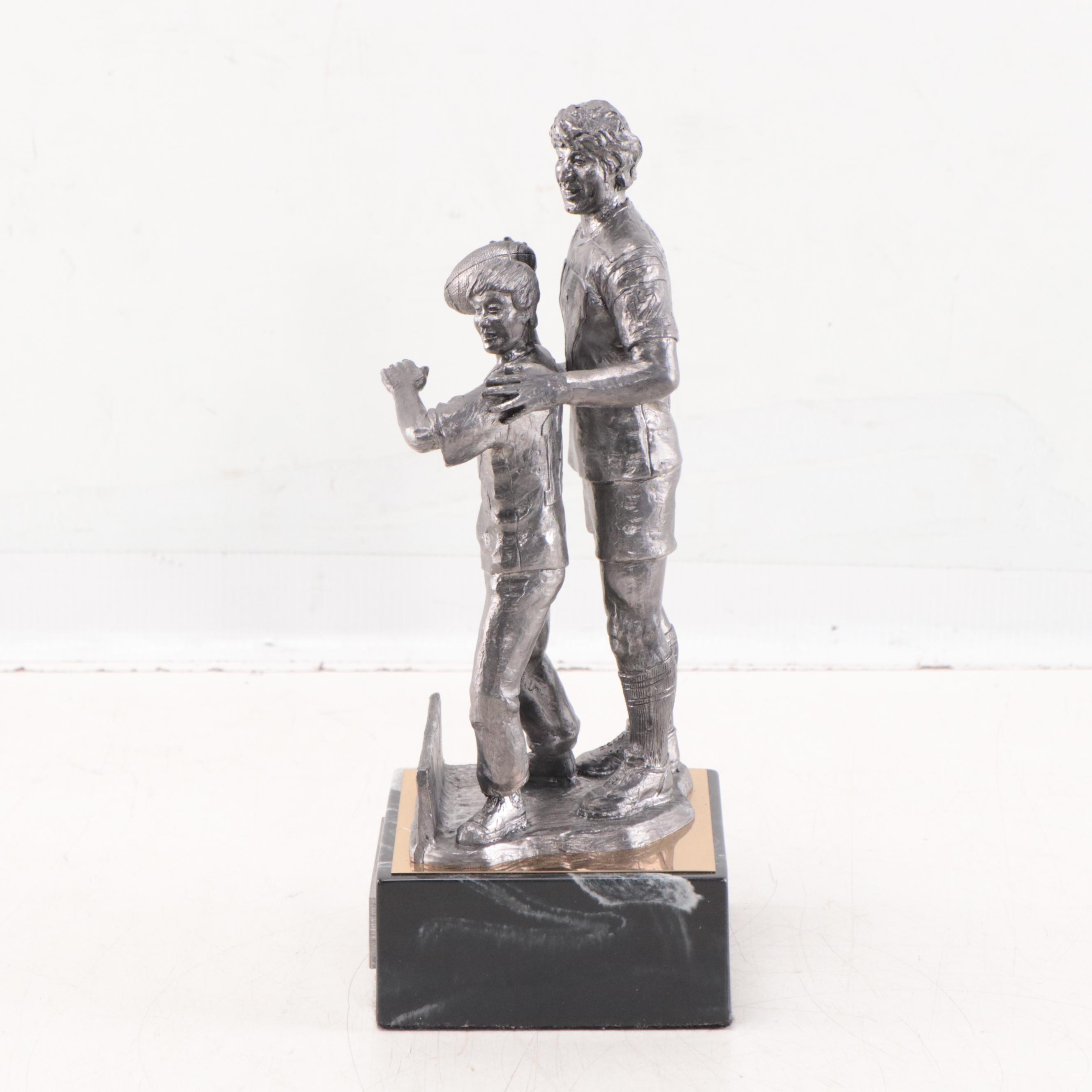 Joe Namath Signed "The Legend Lives" Pewter Sculpture by Michael Ricker, 1993