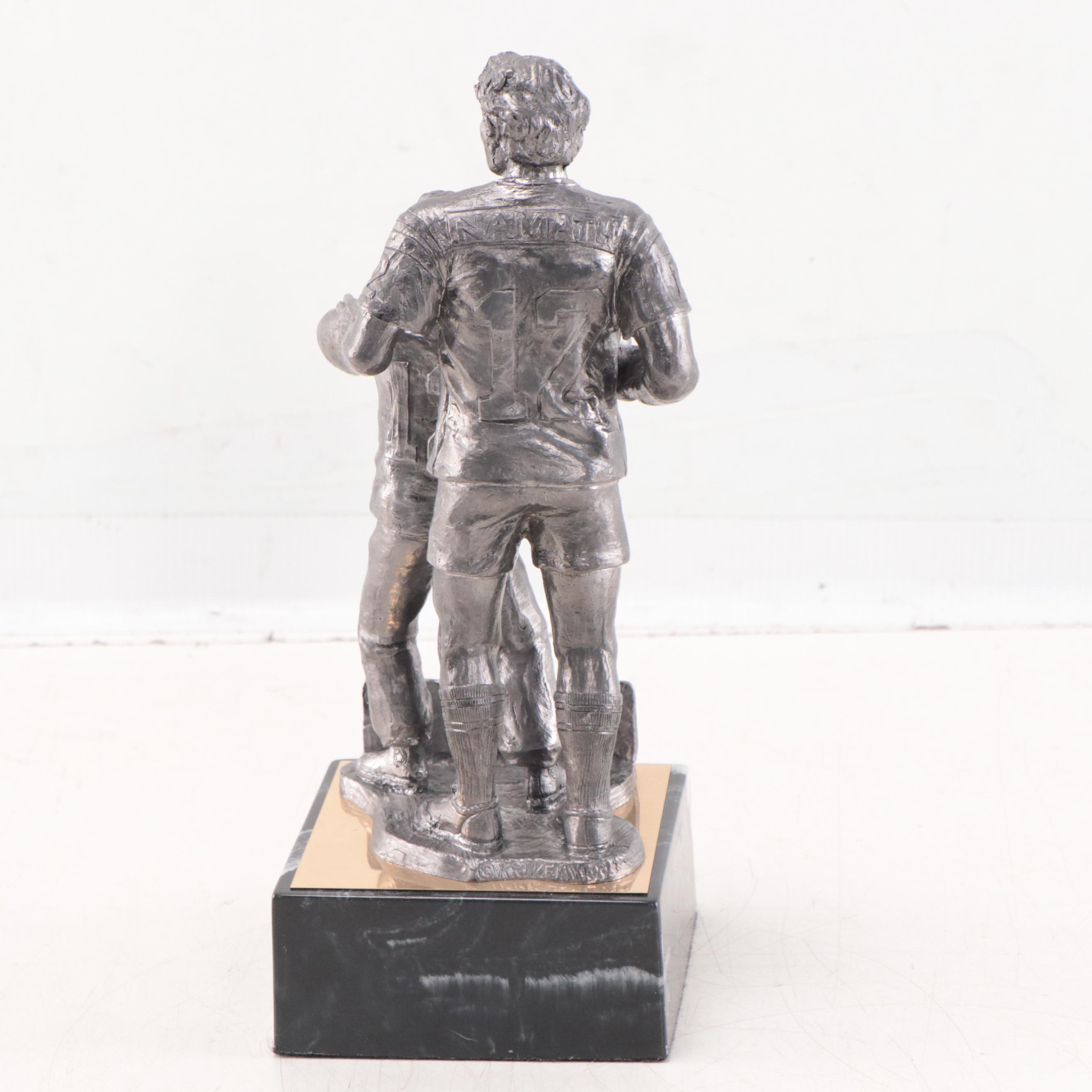 Joe Namath Signed "The Legend Lives" Pewter Sculpture by Michael Ricker, 1993