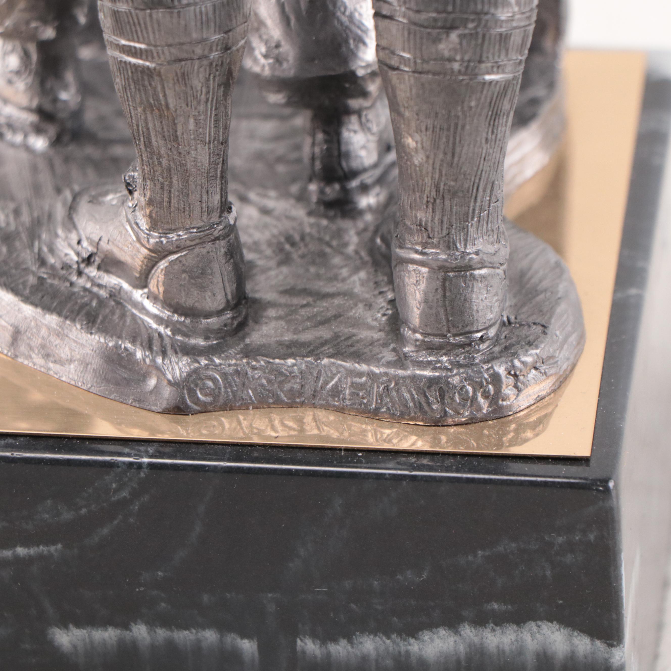 Joe Namath Signed "The Legend Lives" Pewter Sculpture by Michael Ricker, 1993