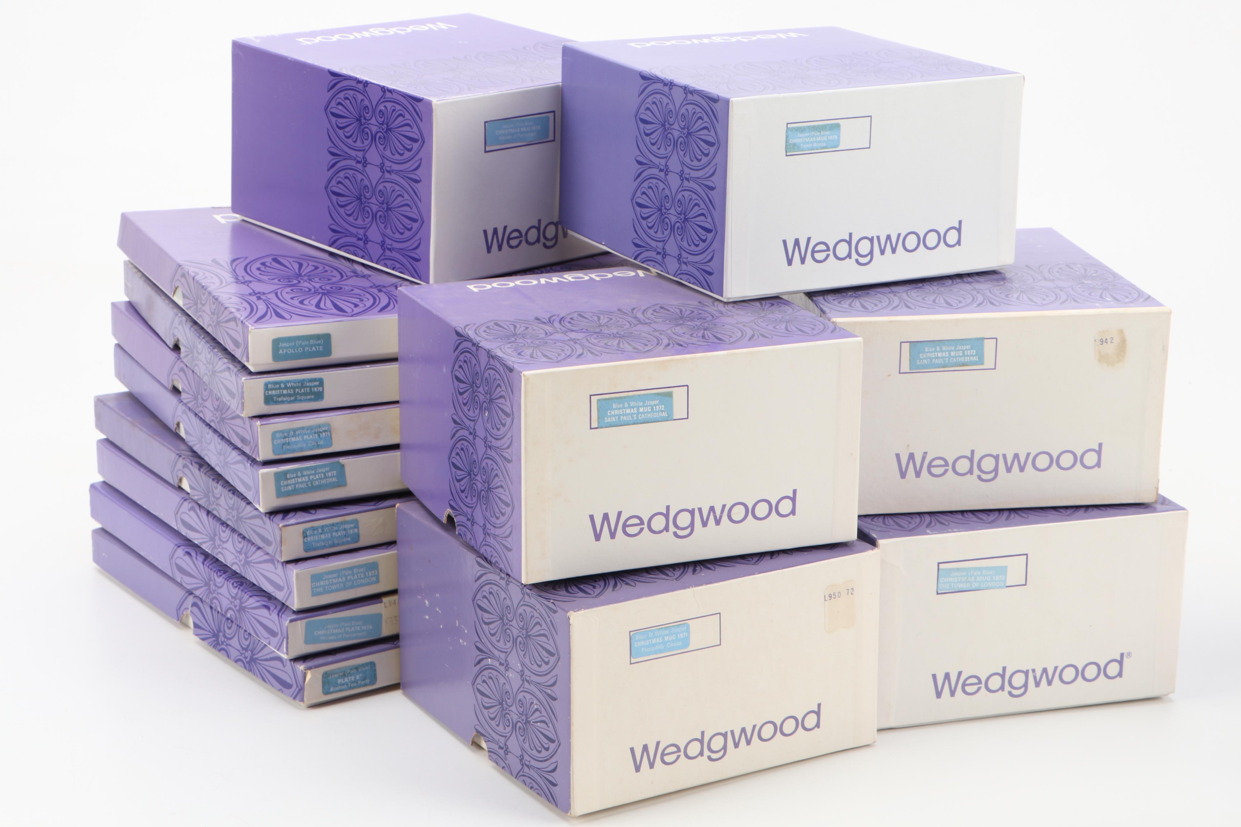 Wedgwood Annual Historical and Christmas Plates and Mugs, 1970s