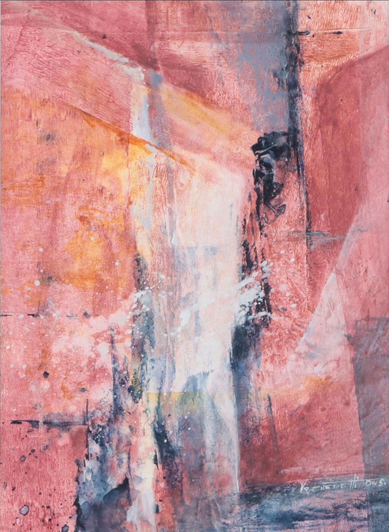 Karen Becker Benedetti Abstract Mixed Media Painting