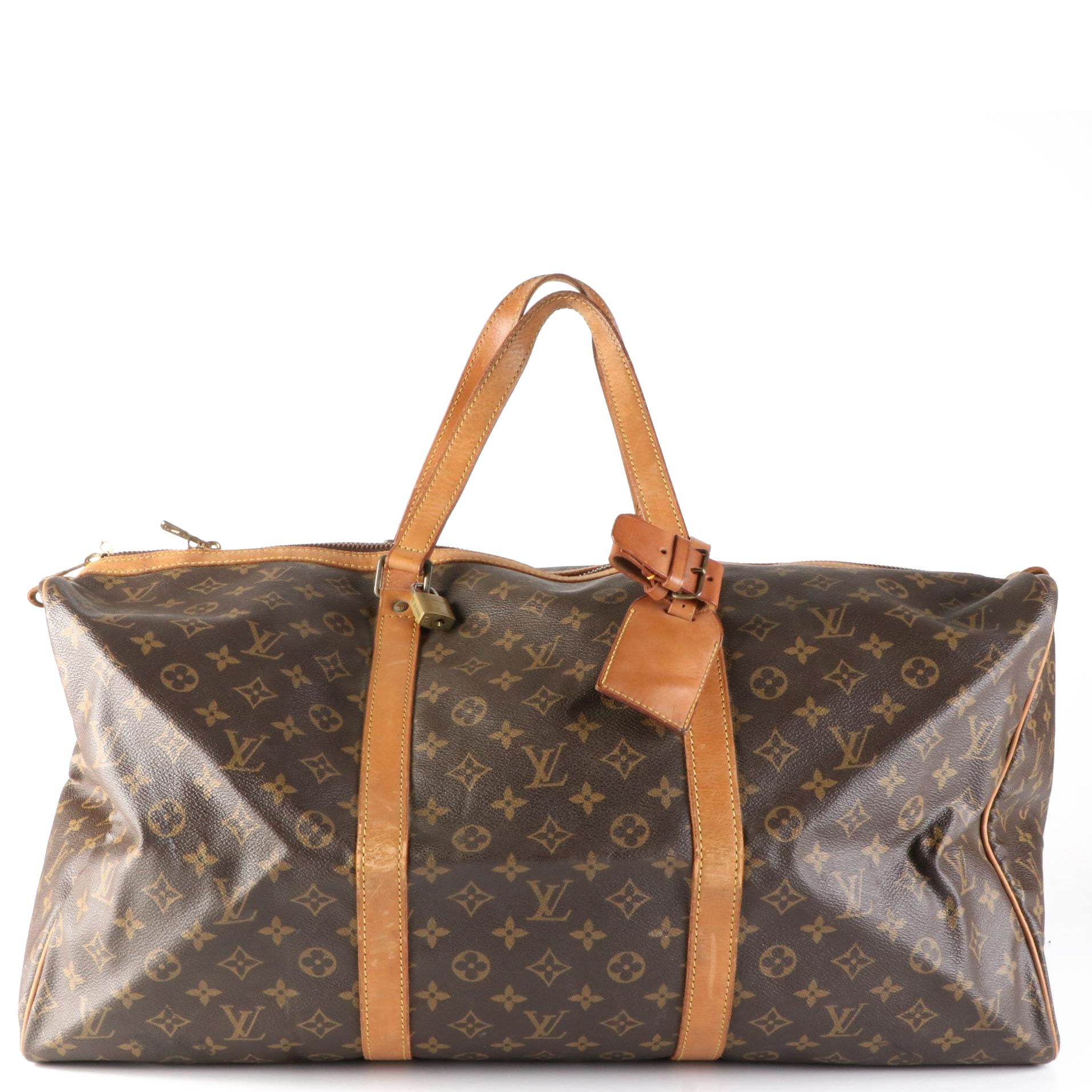 Louis Vuitton Sac Souple 55 in Monogram Canvas and Vachetta Leather