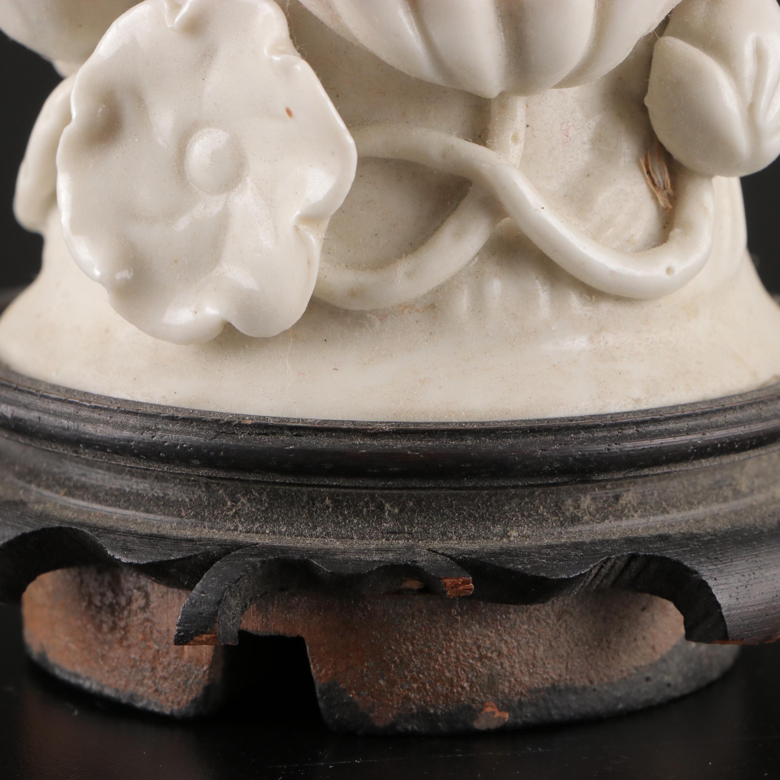 Pair of Chinese Guan Yin Porcelain Table Lamps, Late 20th Century