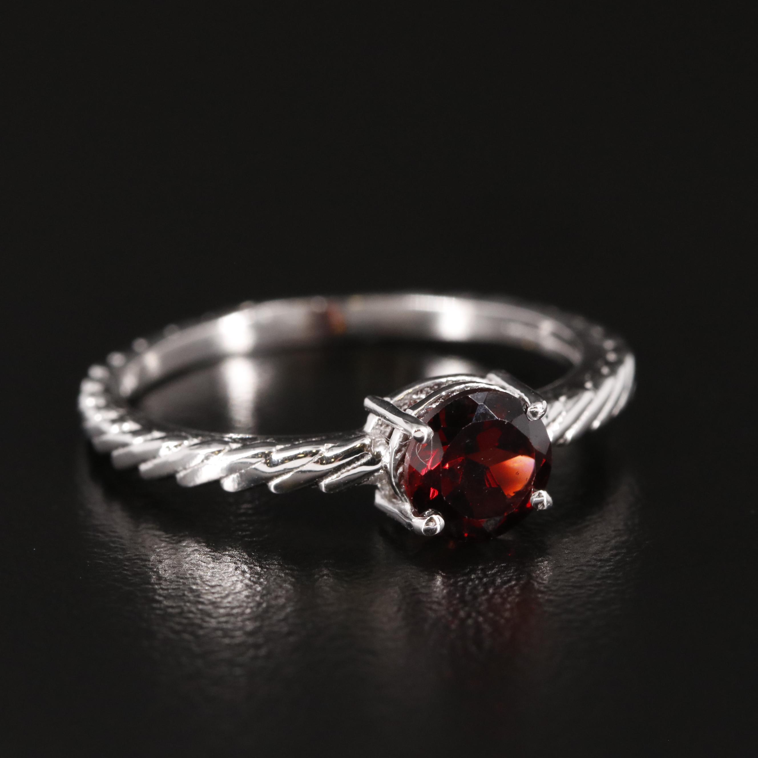 Sterling Garnet Ring