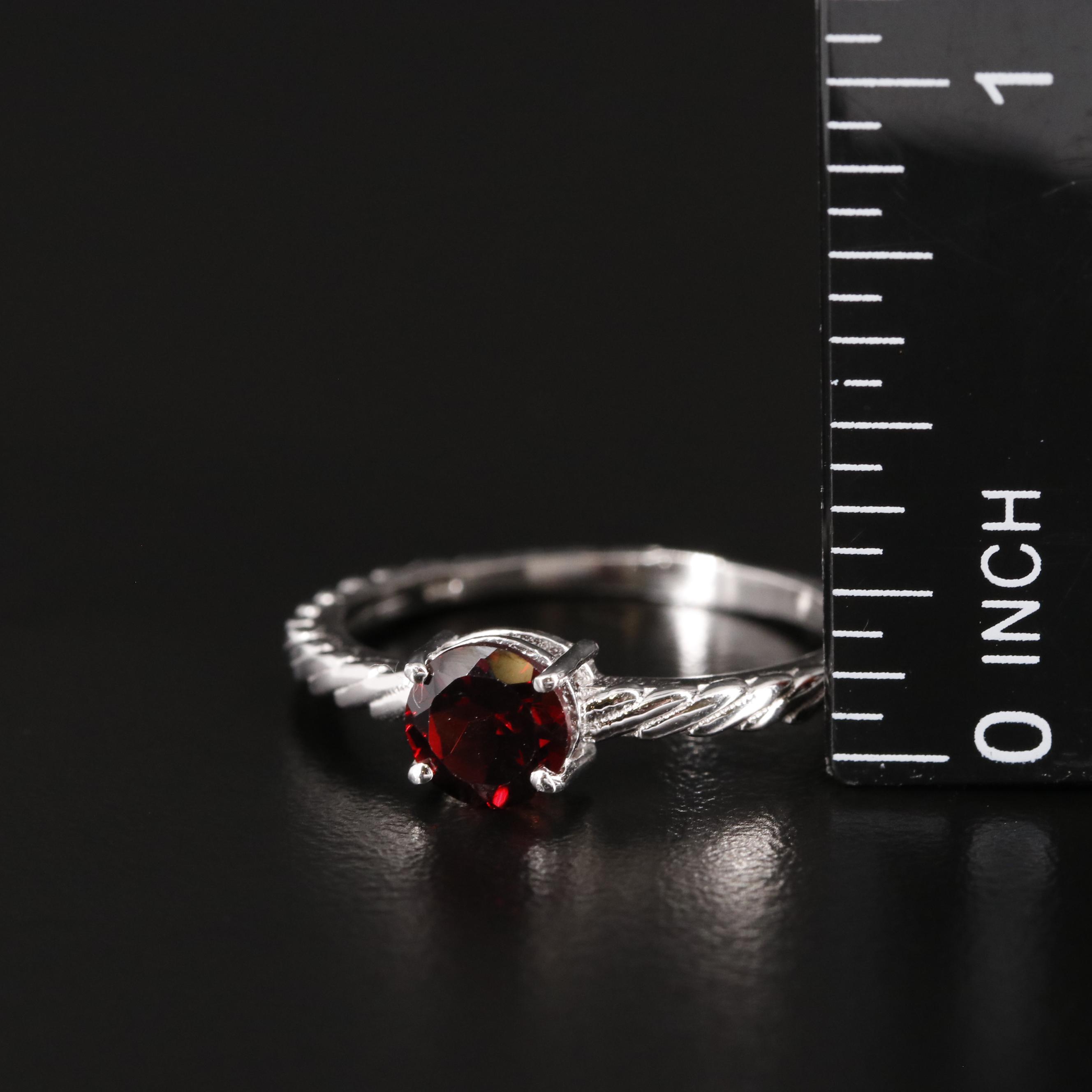 Sterling Garnet Ring