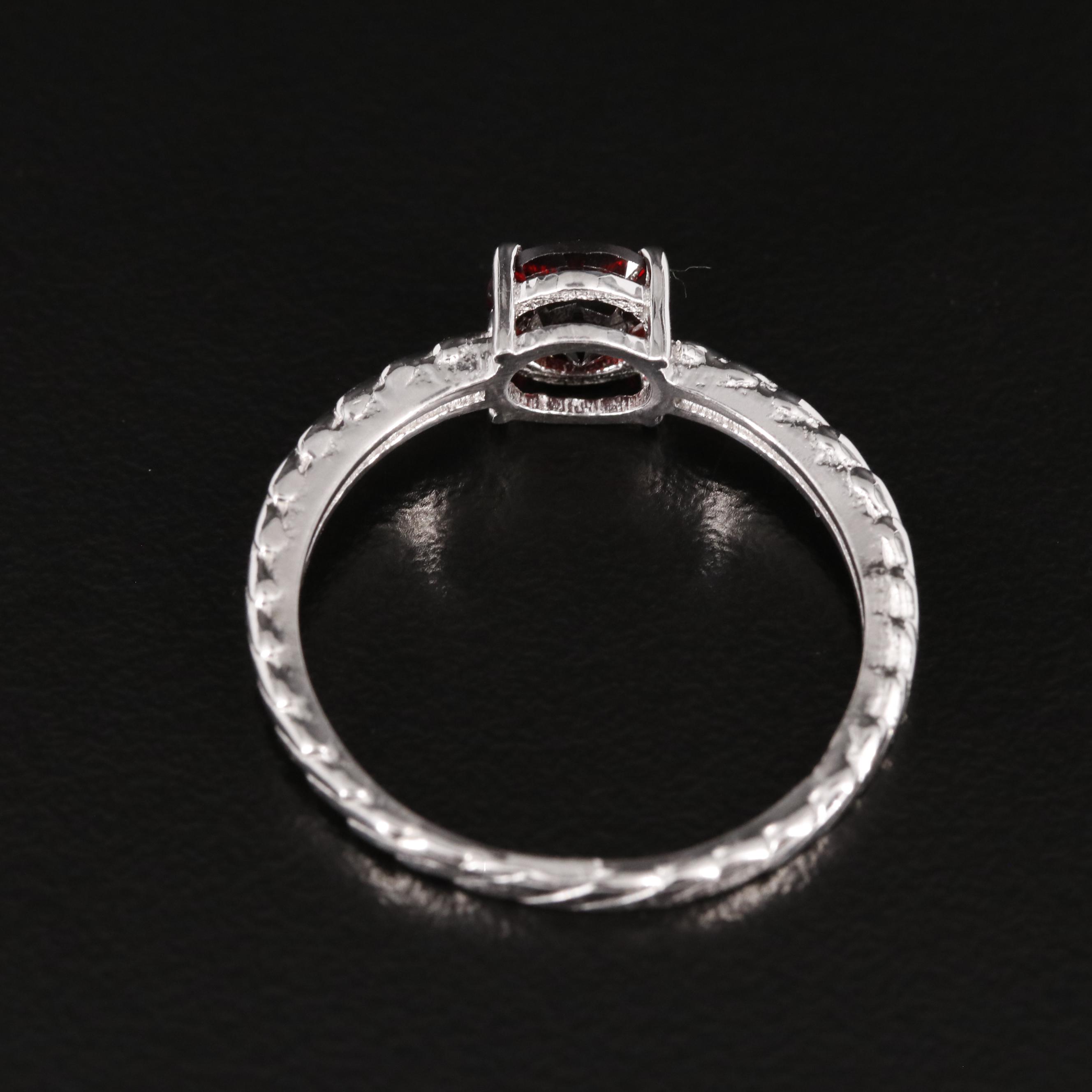 Sterling Garnet Ring