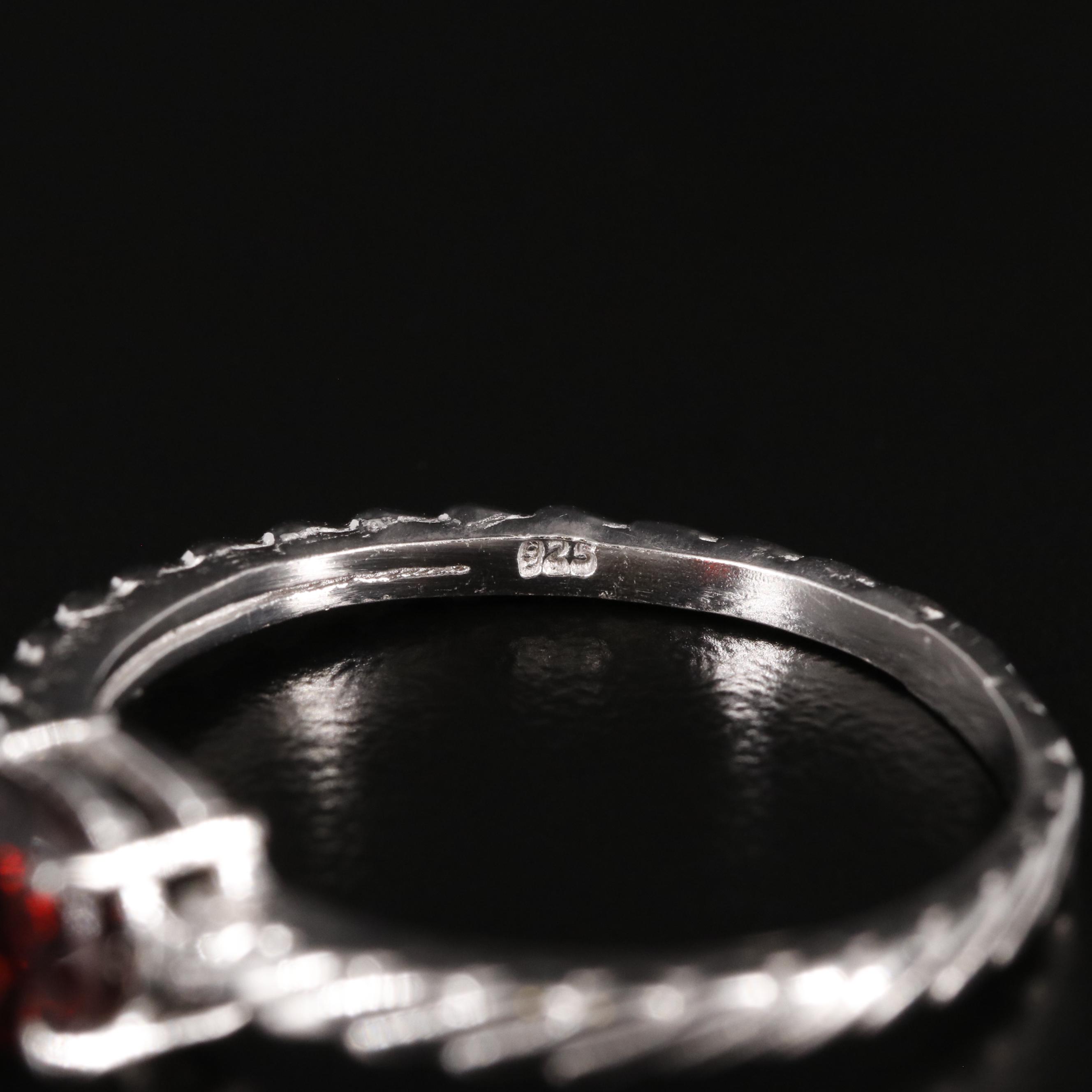 Sterling Garnet Ring