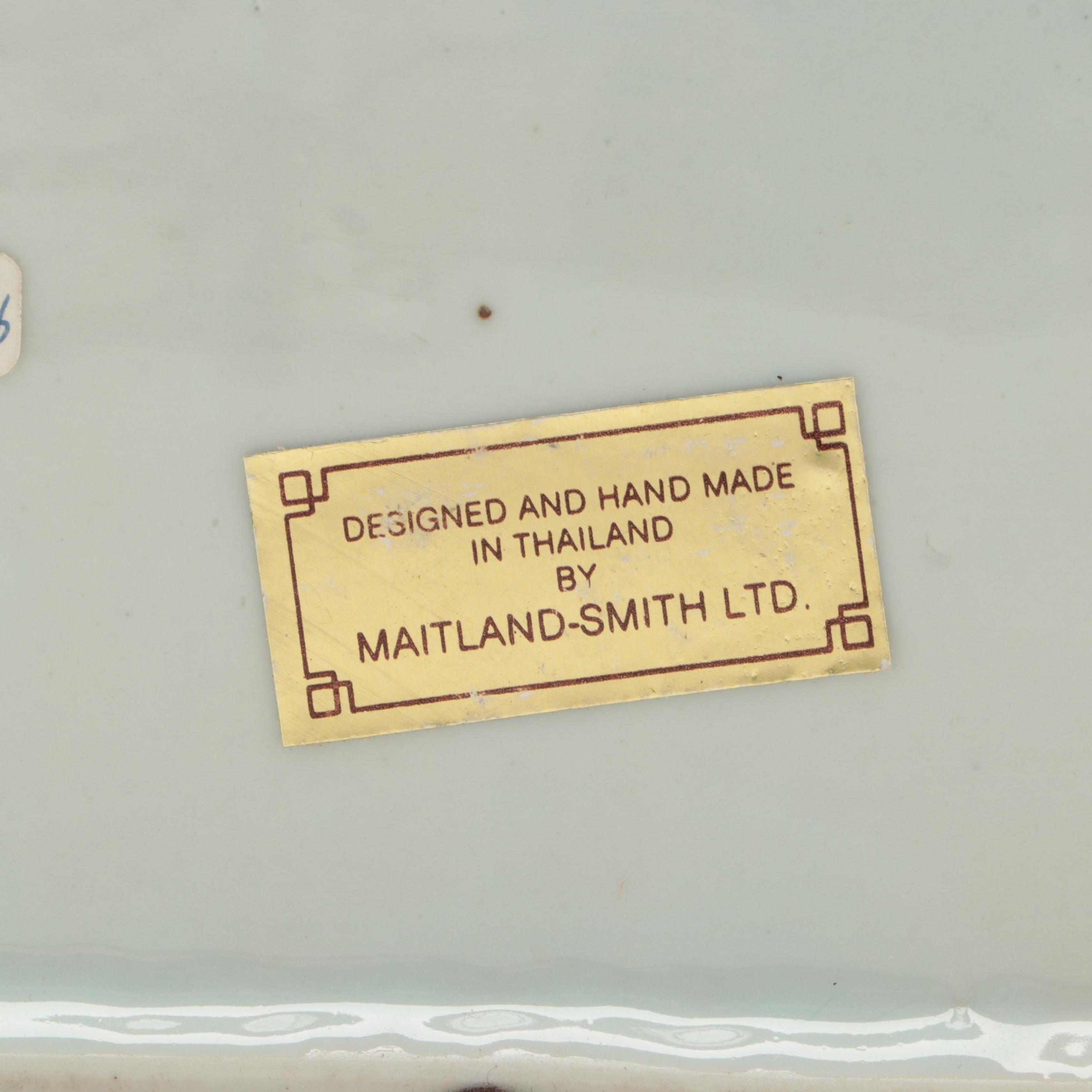 Maitland-Smith Ltd. Chinese Style Sepia Glaze Porcelain Bough Pot