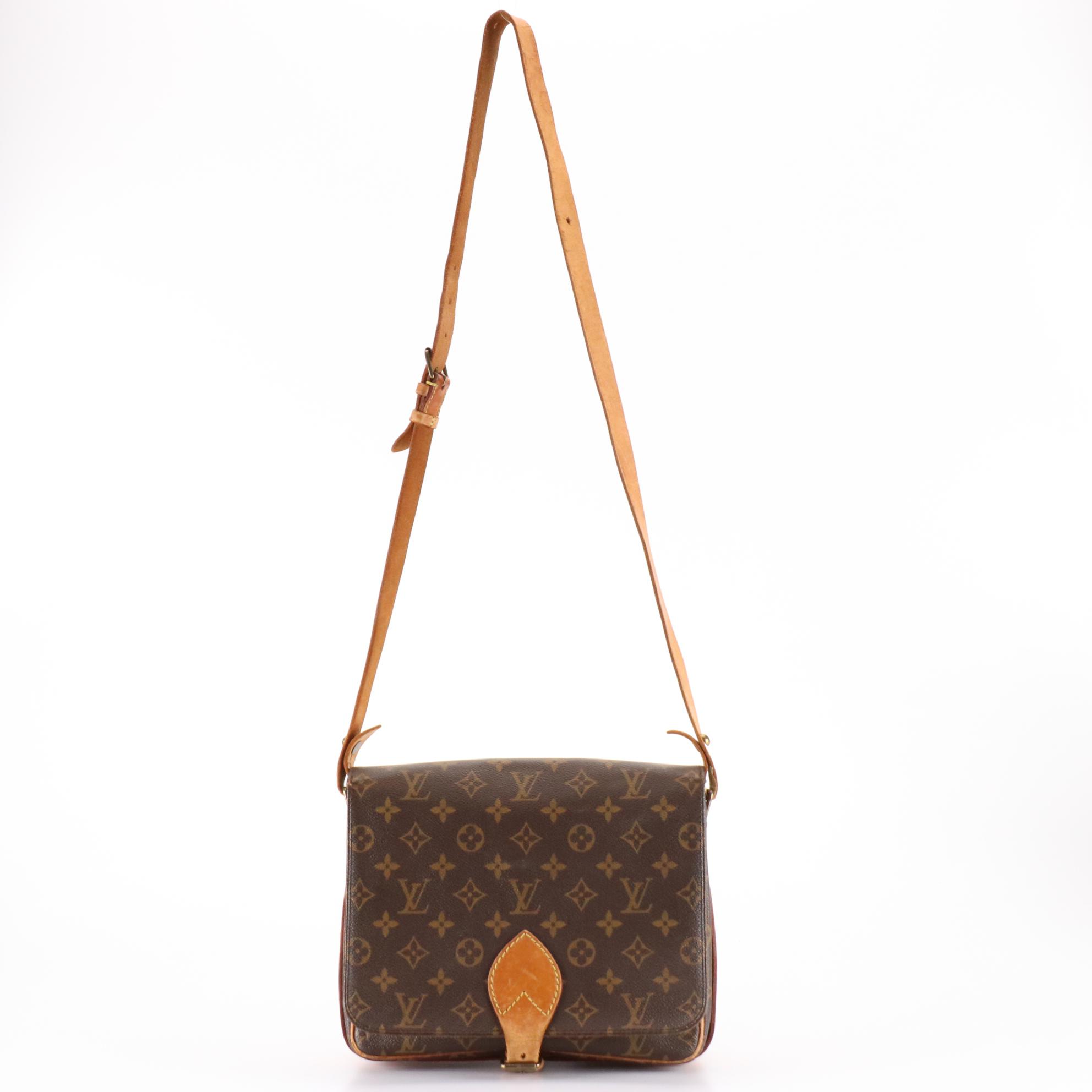 Louis Vuitton Cartouchiere GM Crossbody in Monogram Canvas and Vachetta Leather