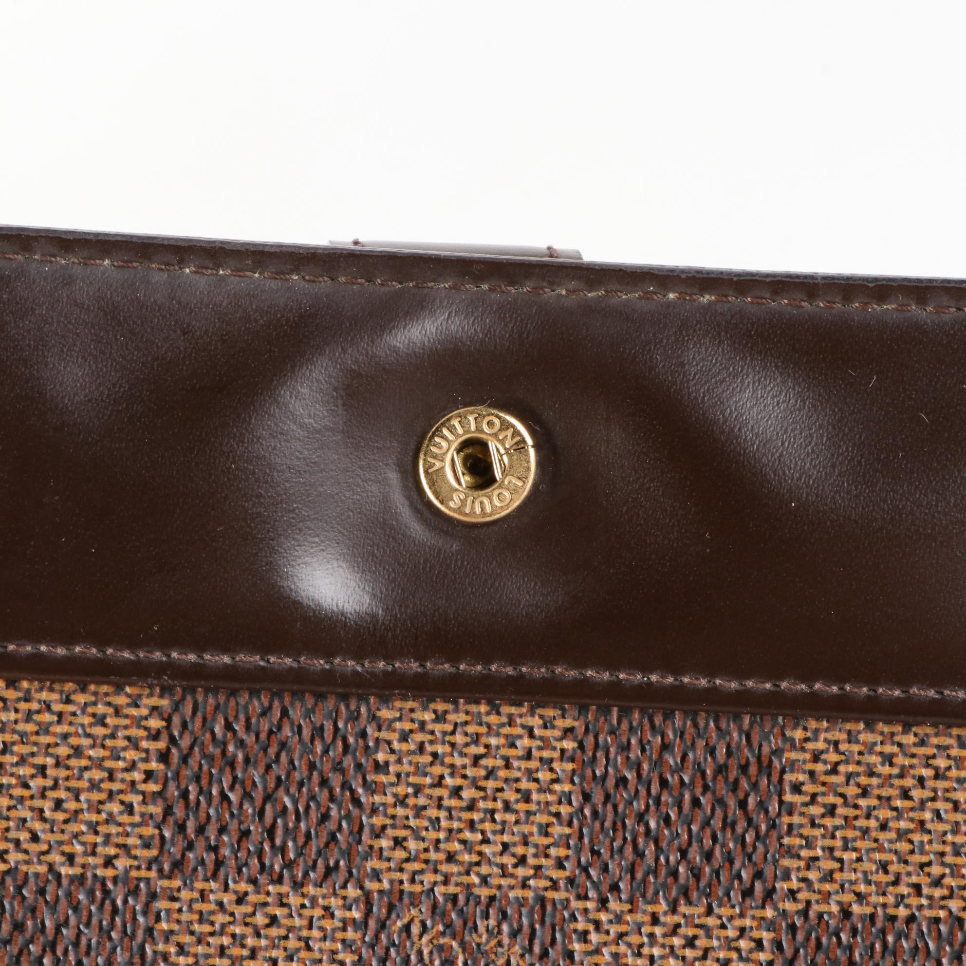 Louis Vuitton Compact Zip Wallet in Damier Canvas and Leather with Box