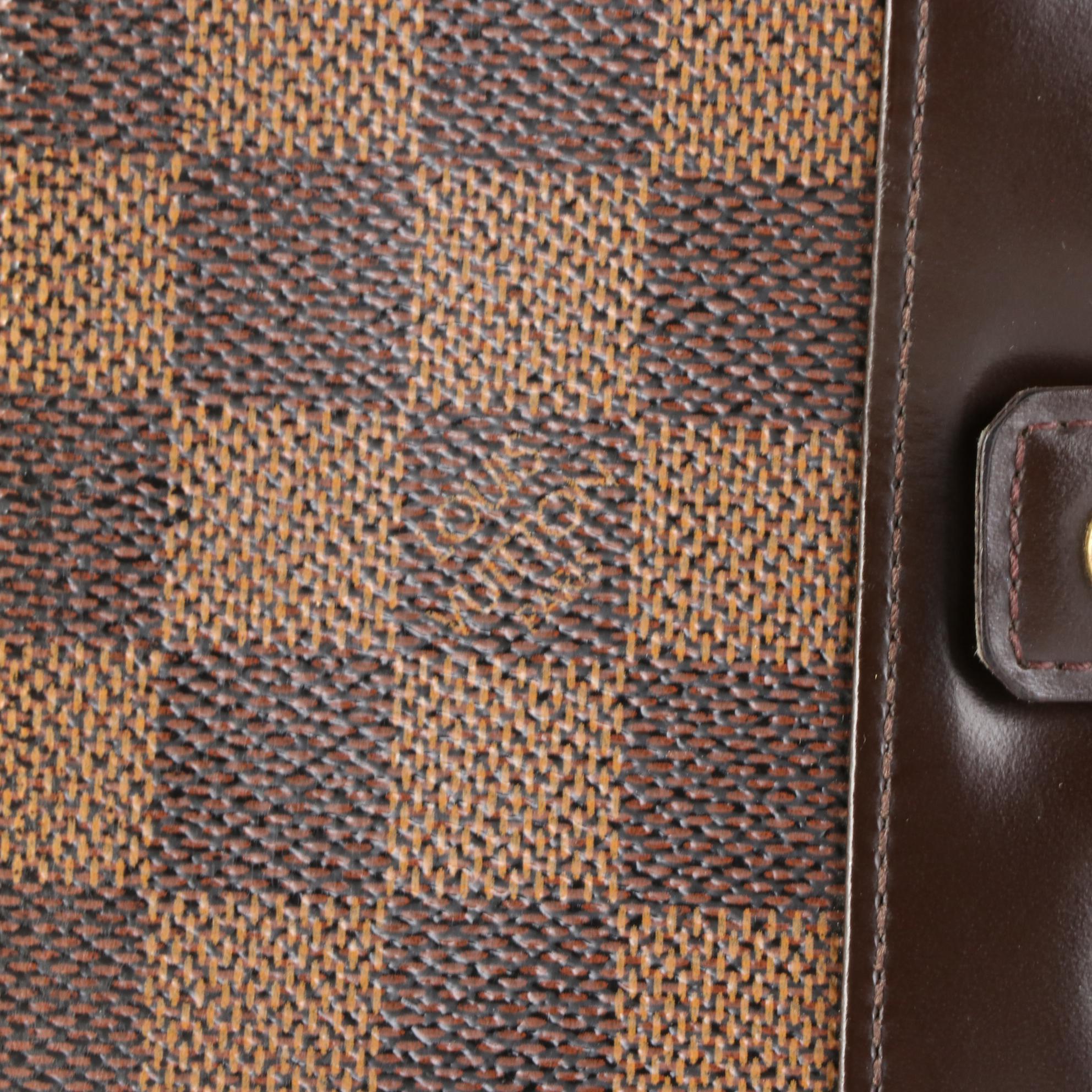 Louis Vuitton Compact Zip Wallet in Damier Canvas and Leather with Box