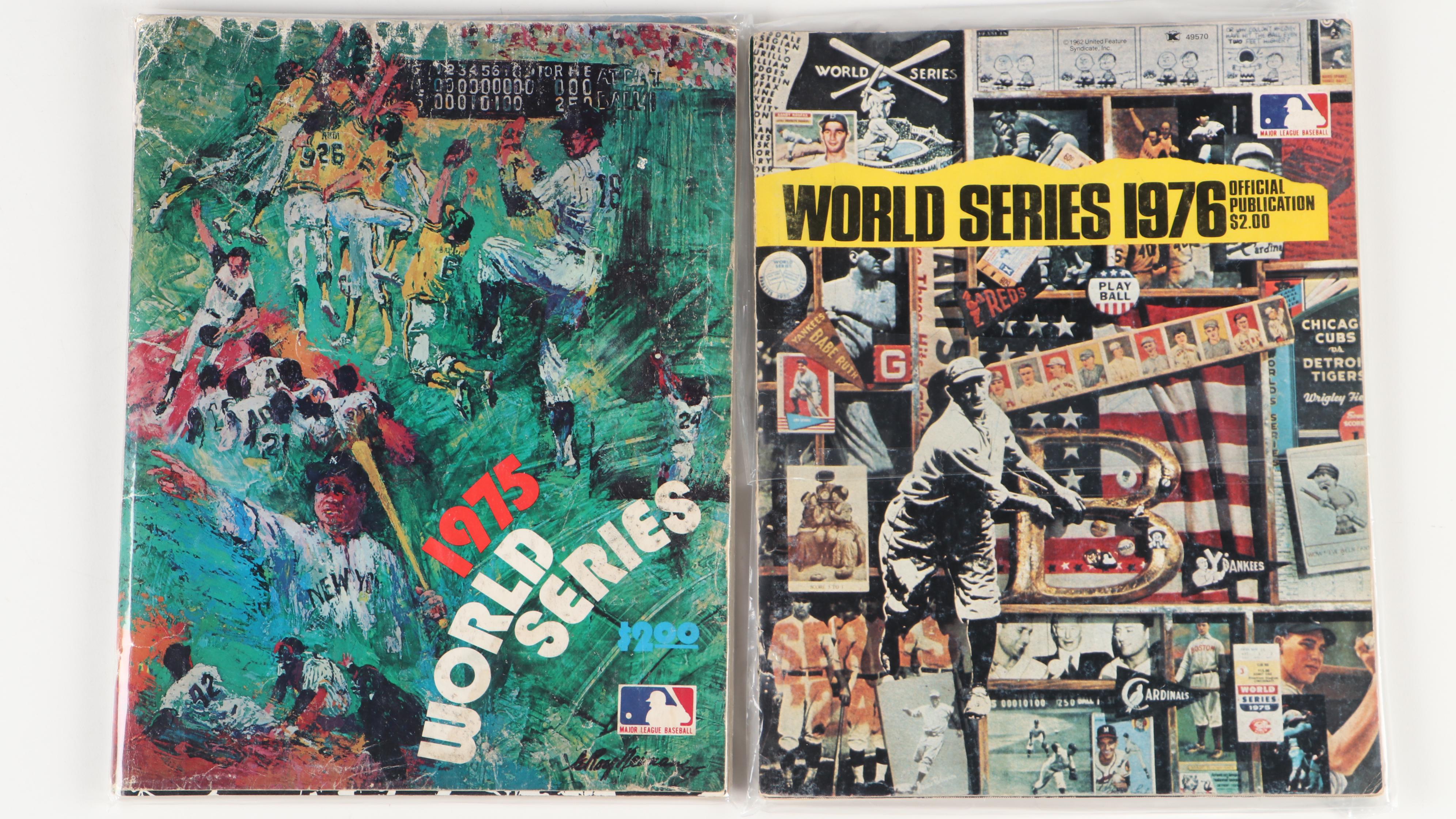 Cincinnati Reds World Series Champs, More Pennants, 1975 and 1976 MLB Yearbooks