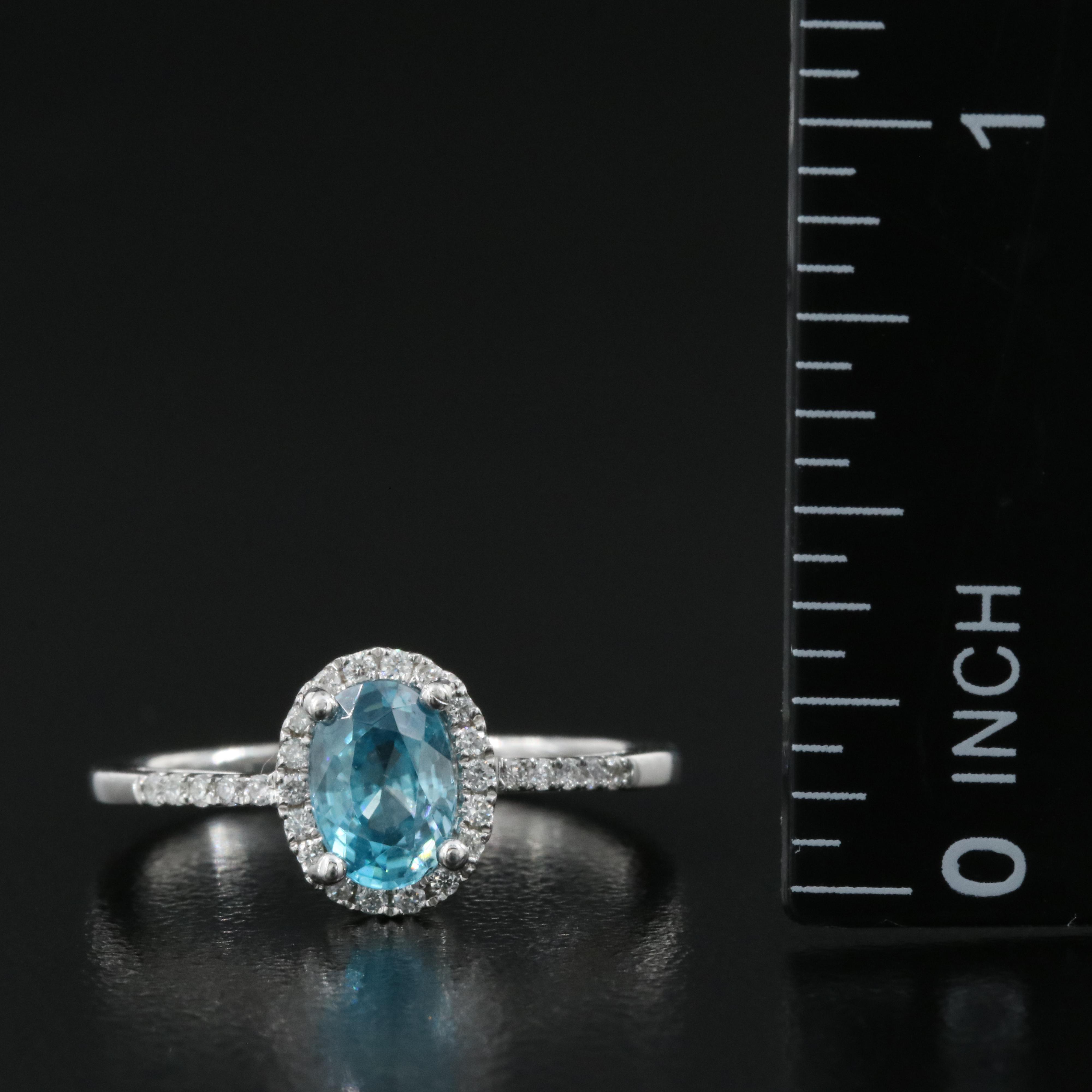 14K Zircon and Diamond Ring