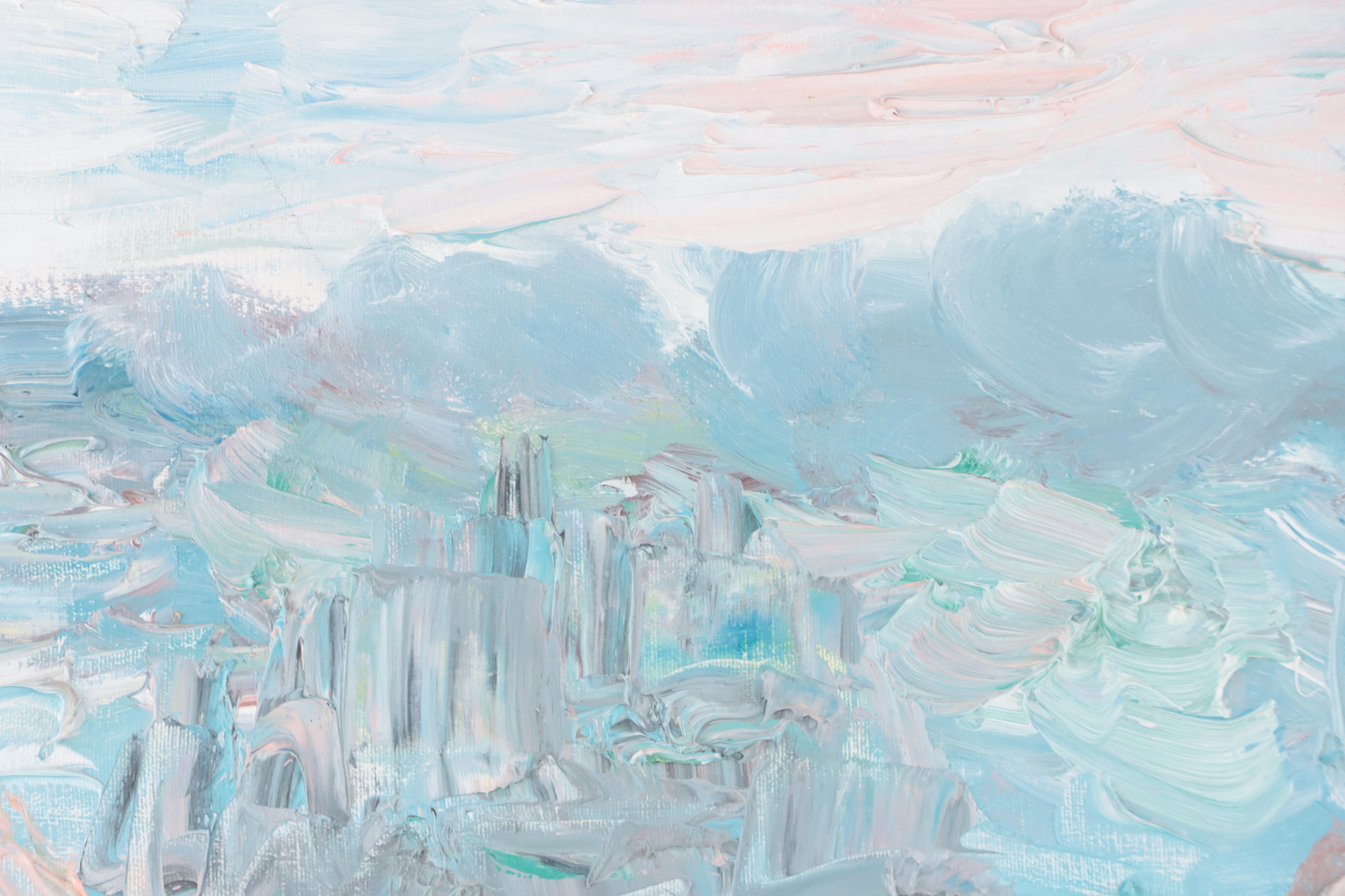 Abstract Expressionist Style Landscape Impasto Acrylic Painting