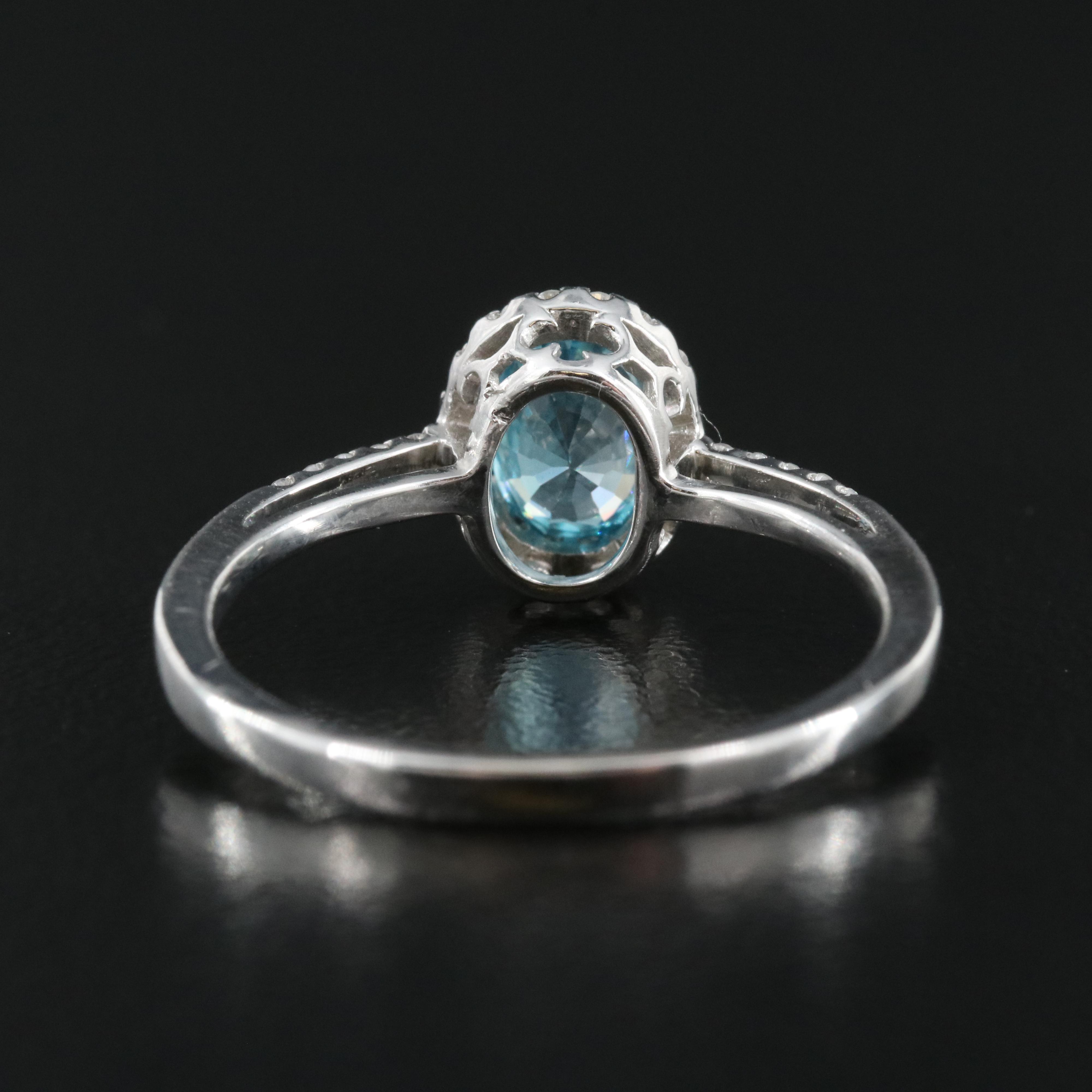 14K Zircon and Diamond Ring