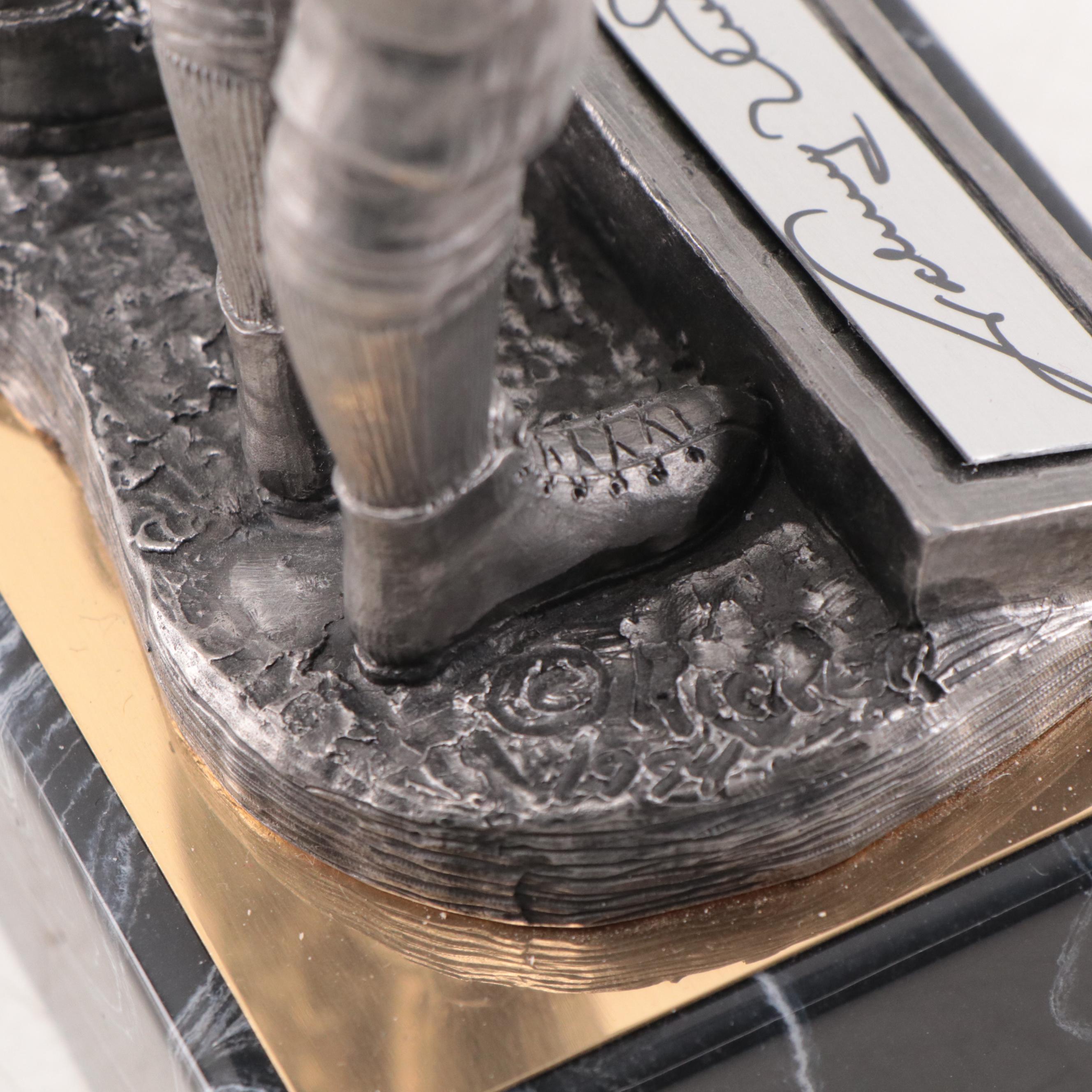 Johnny Unitas Signed "The Legend Lives" Pewter Sculpture by Michael Ricker