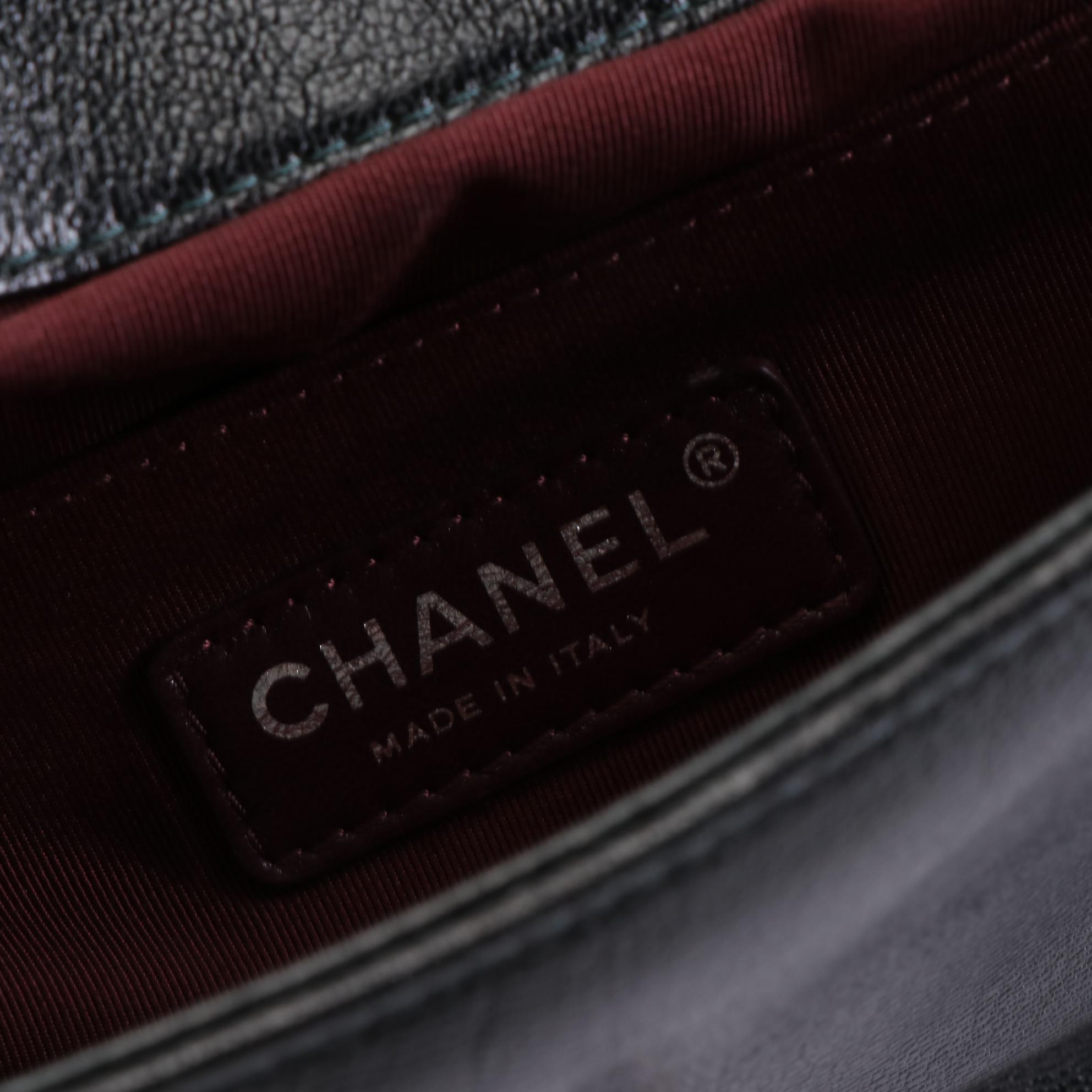 Chanel Medium Boy Flap Bag in Ombré Quilted Leather with Chain Strap