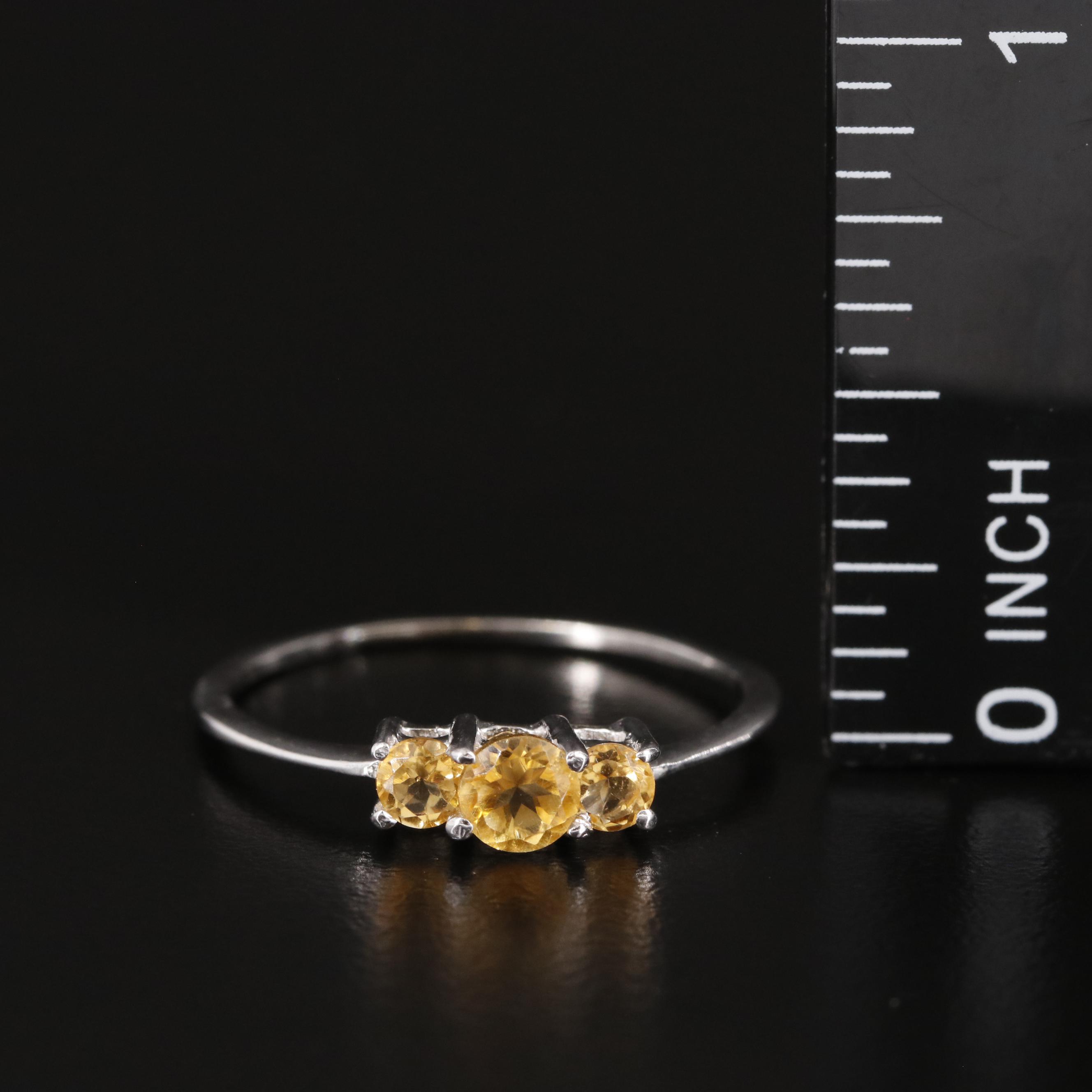 Sterling Citrine Ring