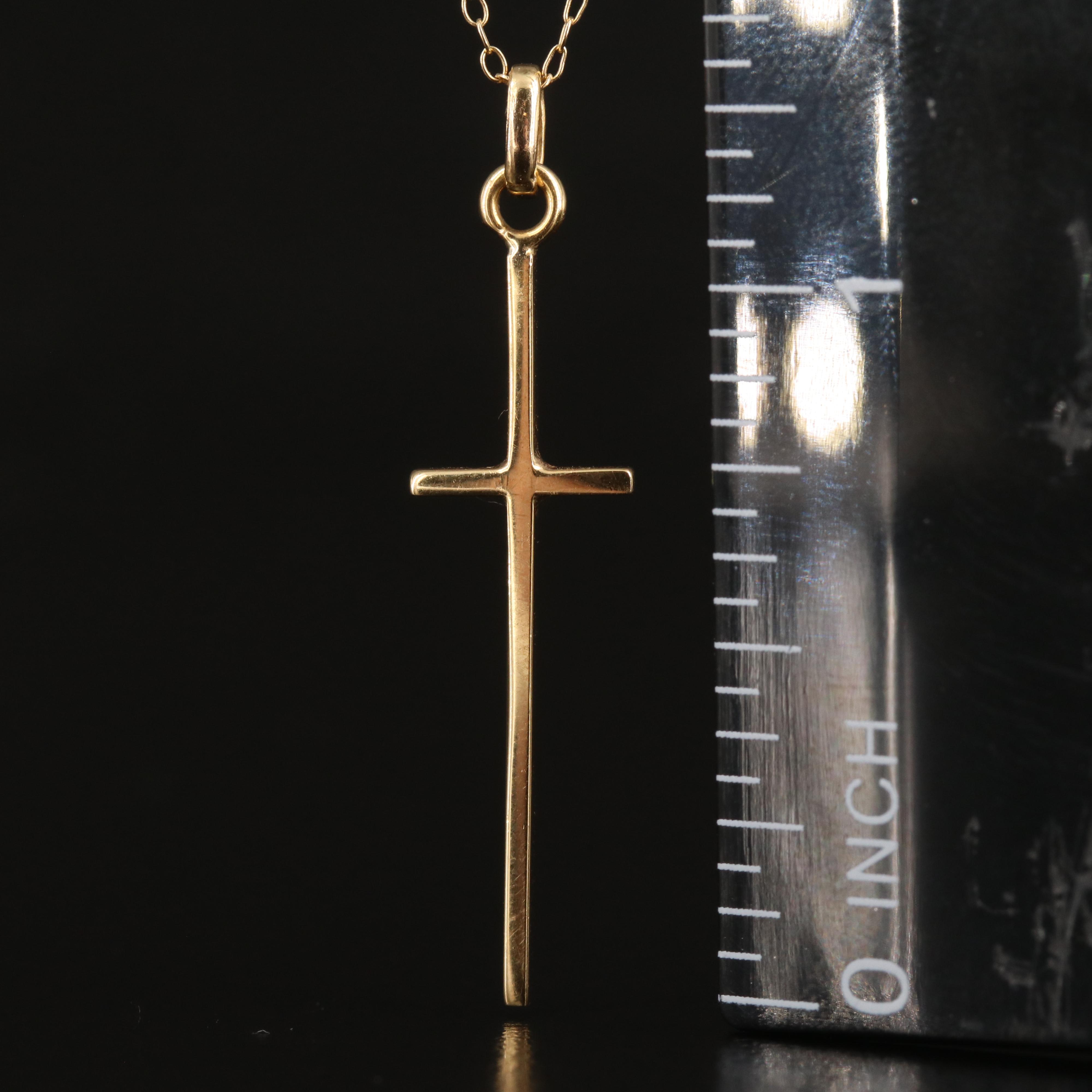 14K Cross Pendant Necklace