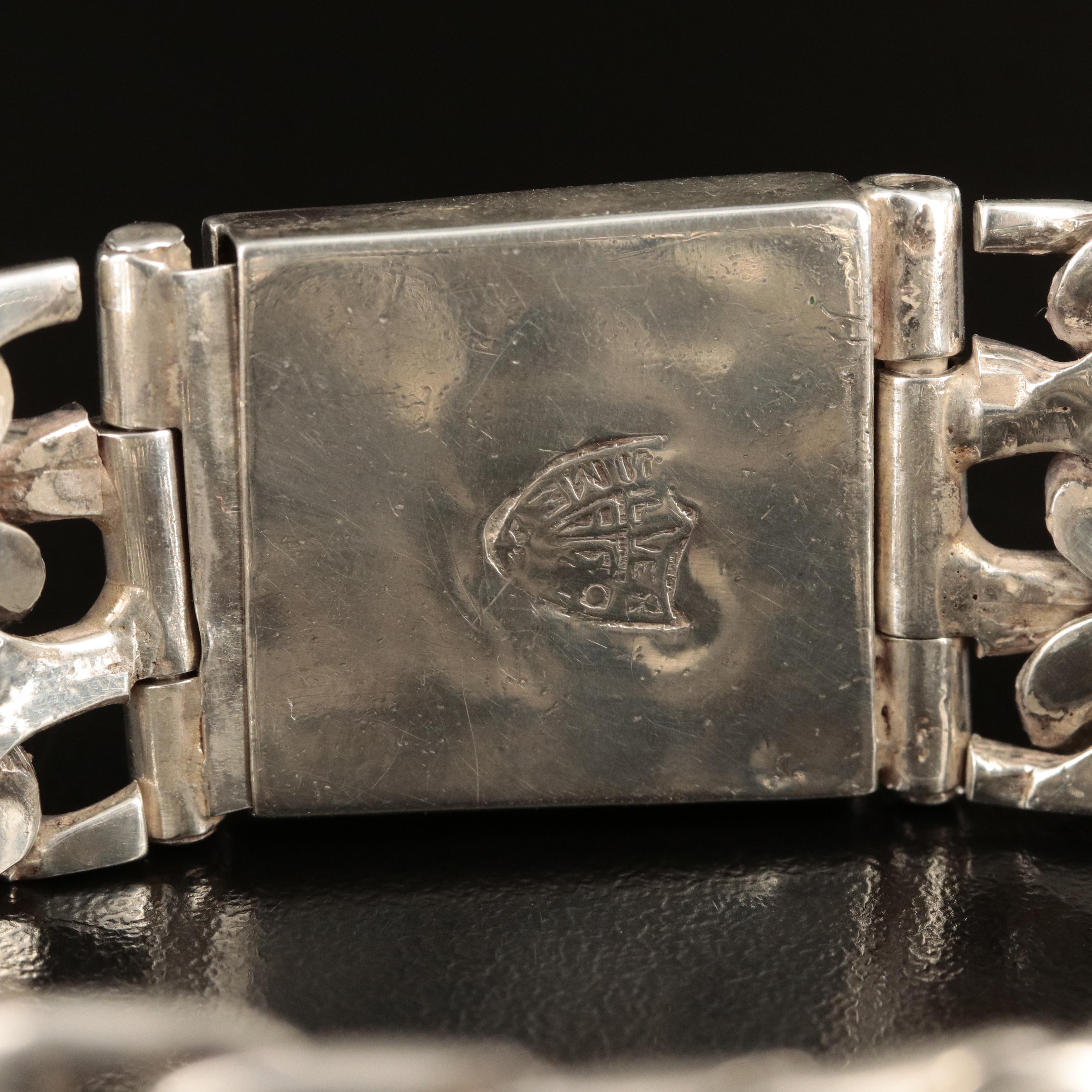 Sterilng Double Curb Chain Bracelet and Bead Necklace