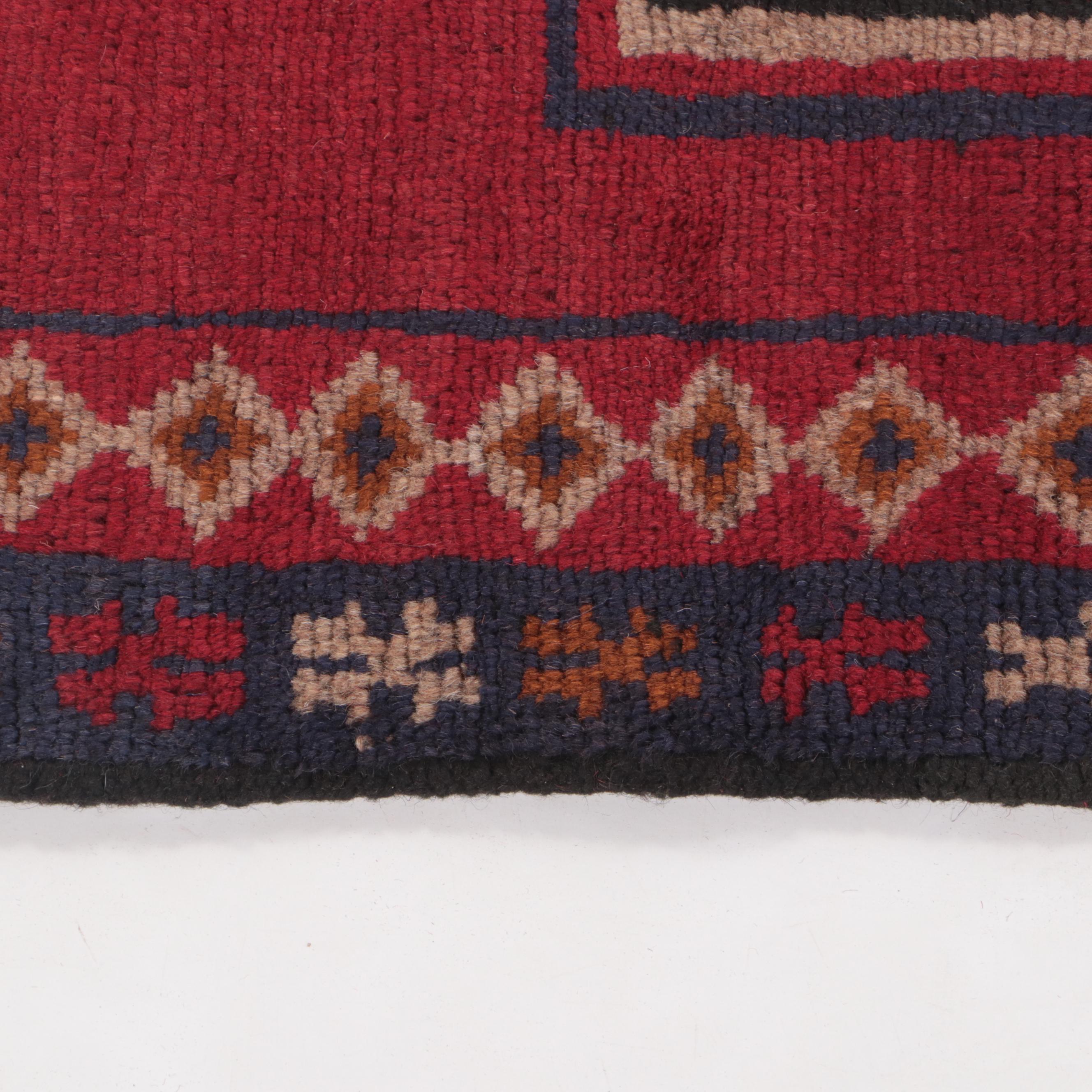 3'10 x 6'9 Hand-Knotted Afghan Baluch Area Rug