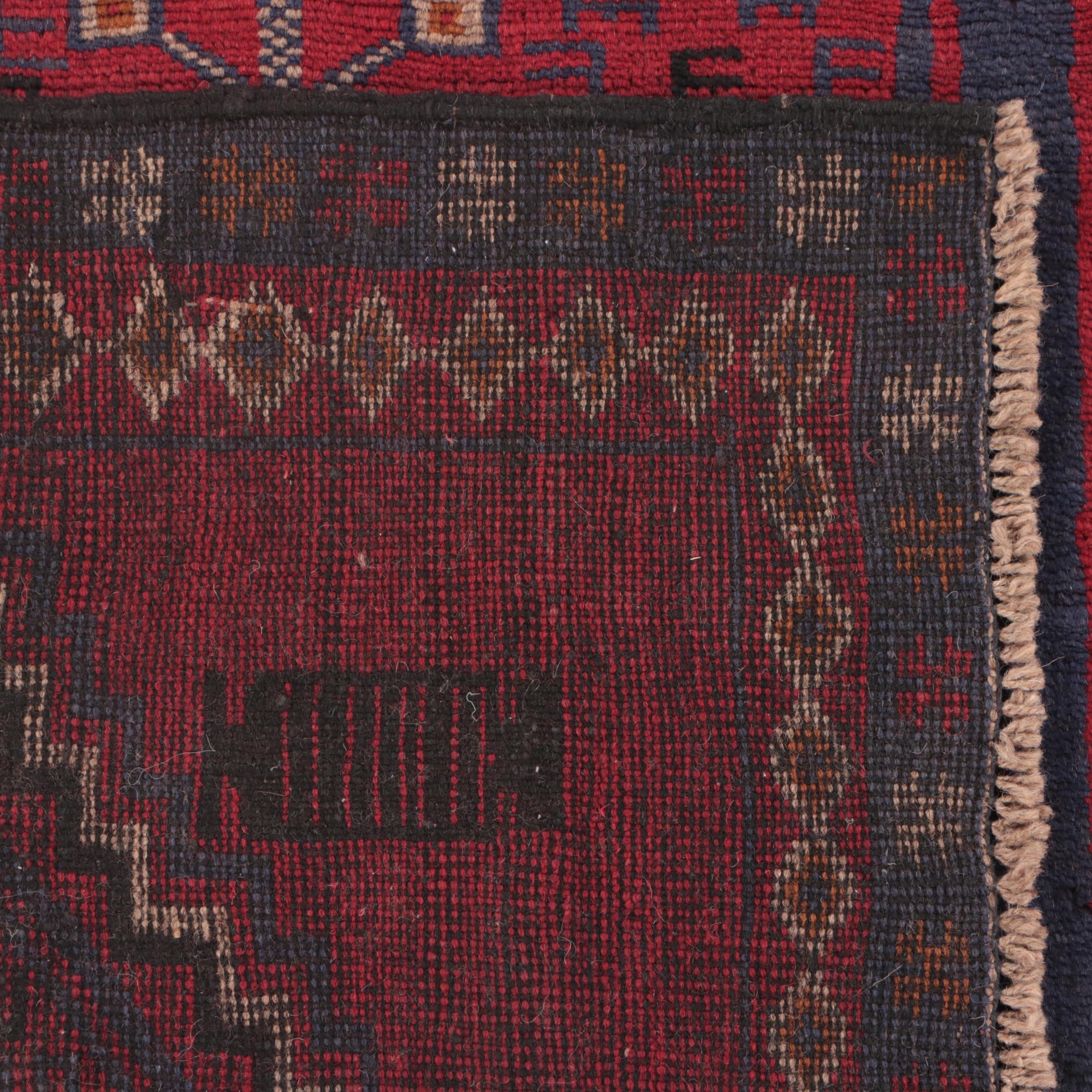 3'10 x 6'9 Hand-Knotted Afghan Baluch Area Rug