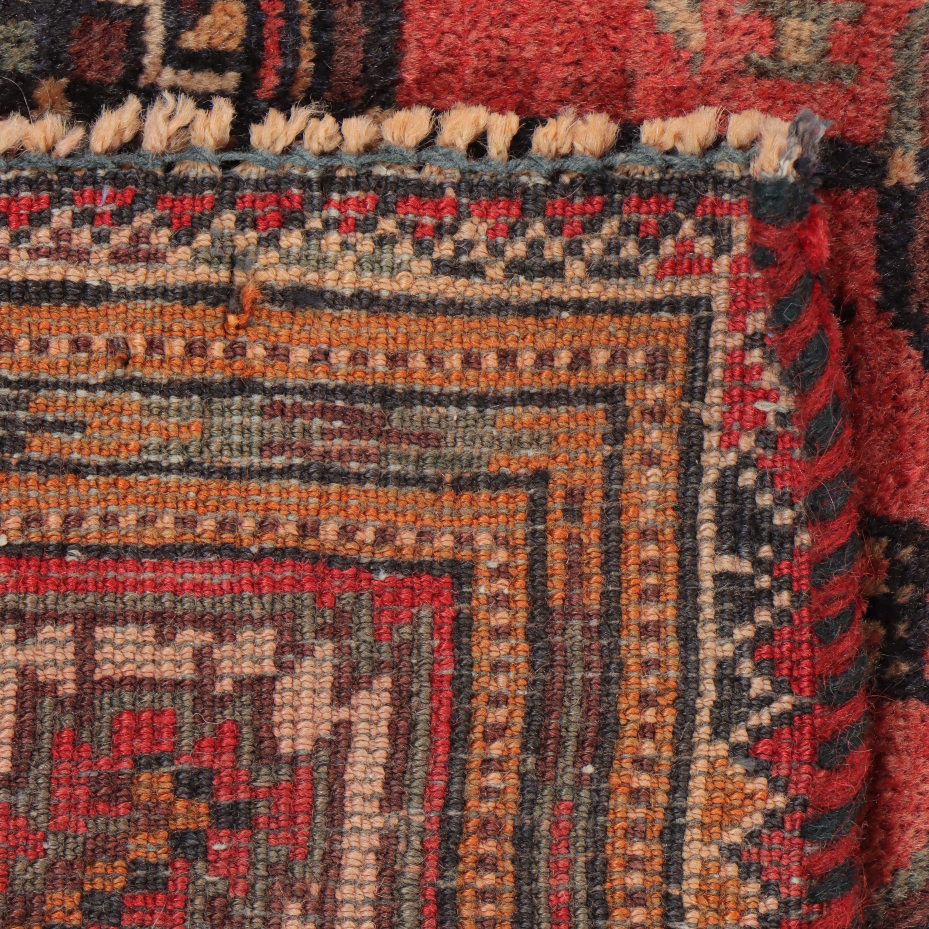 3'11 x 7'2 Hand-Knotted Afghan Turkmen Area Rug