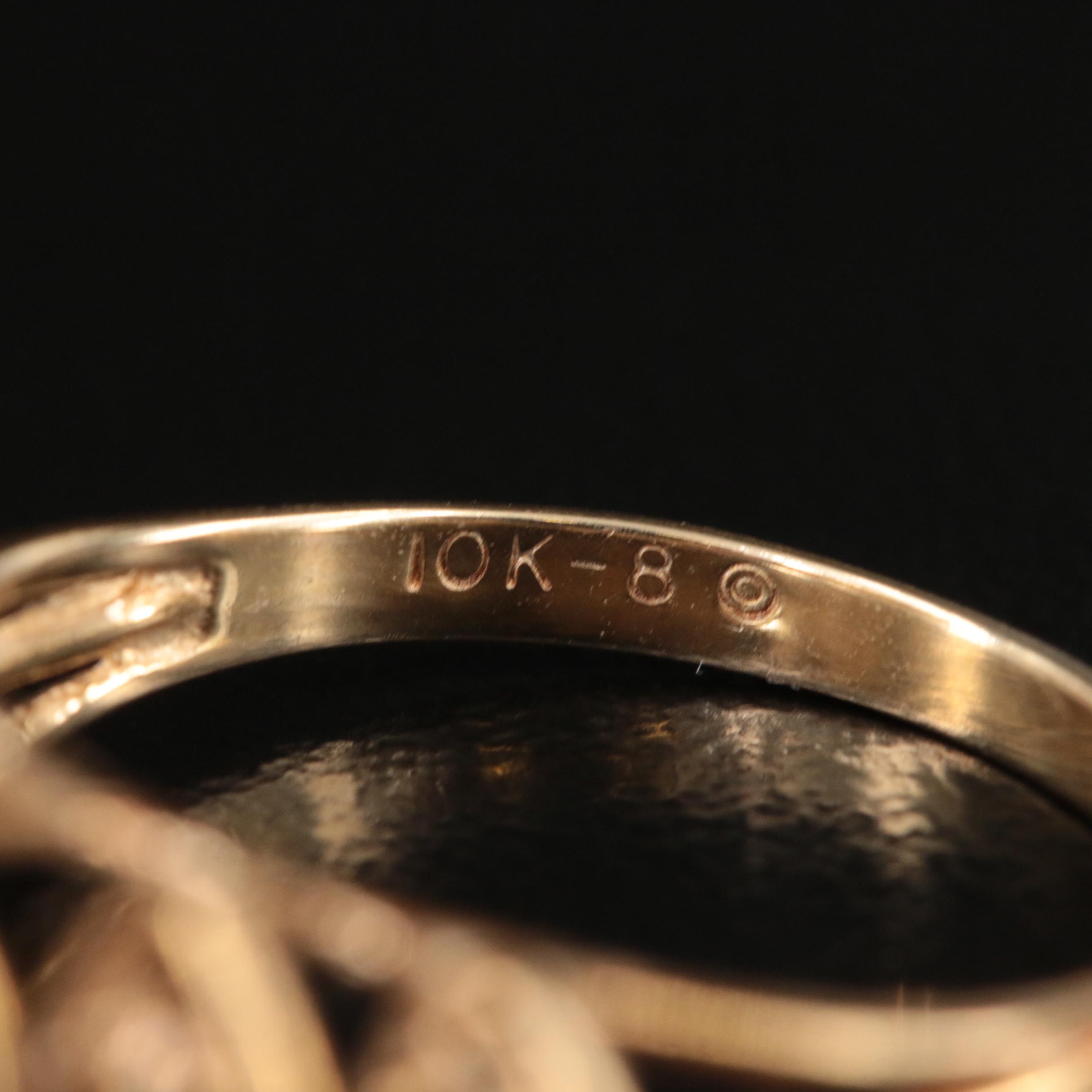 10K Sapphire and Diamond Ring