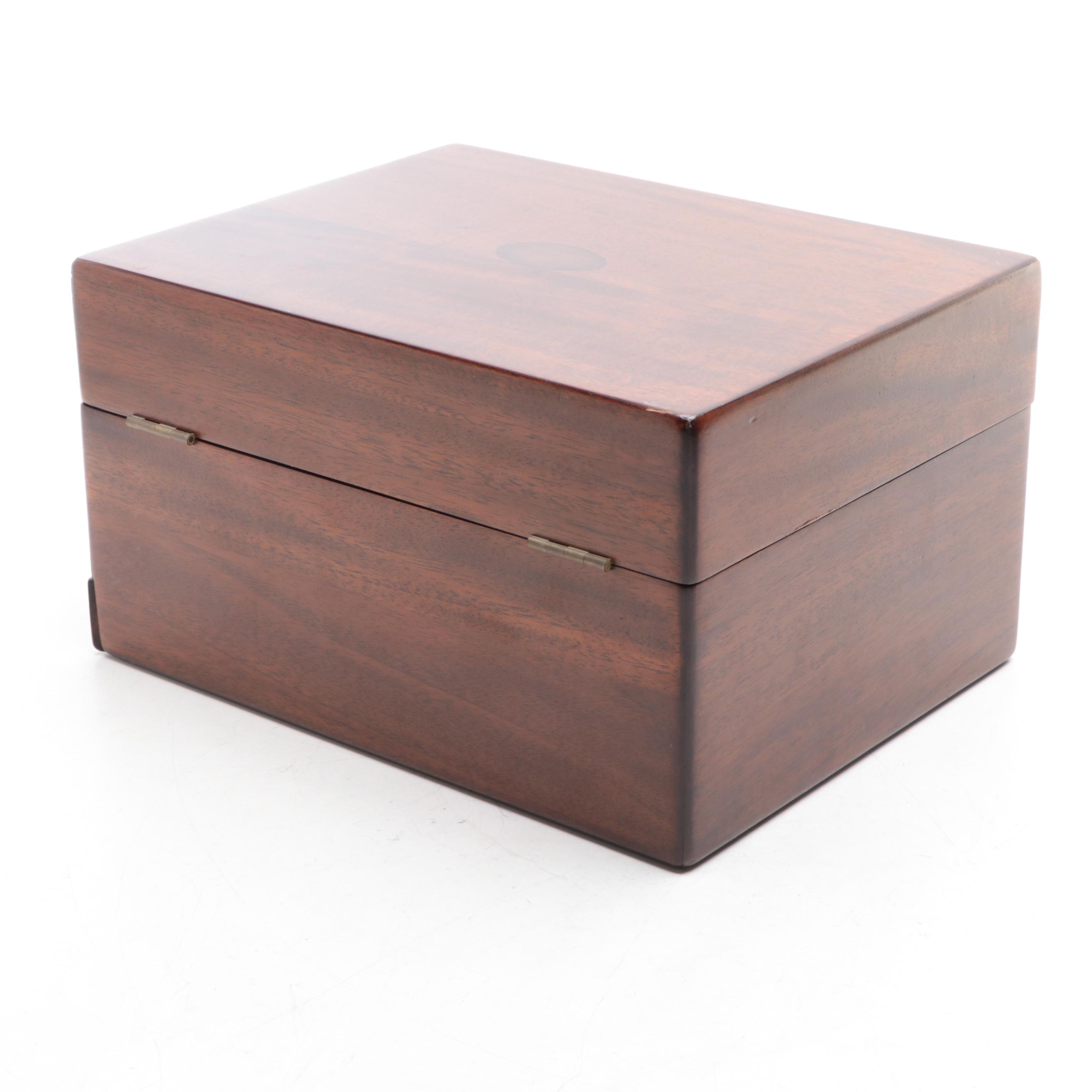 Mahogany and Walnut Jewelry Box