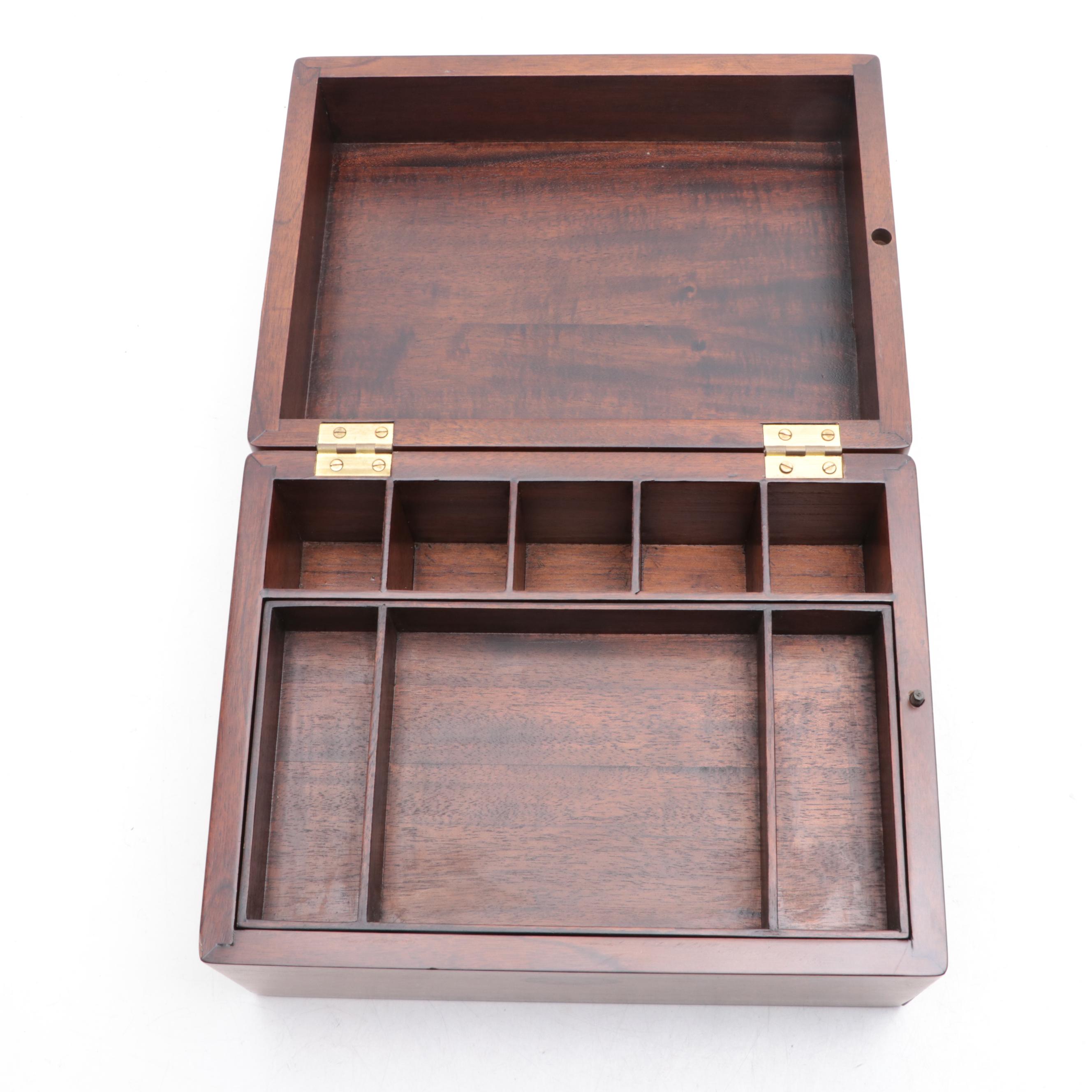 Mahogany and Walnut Jewelry Box