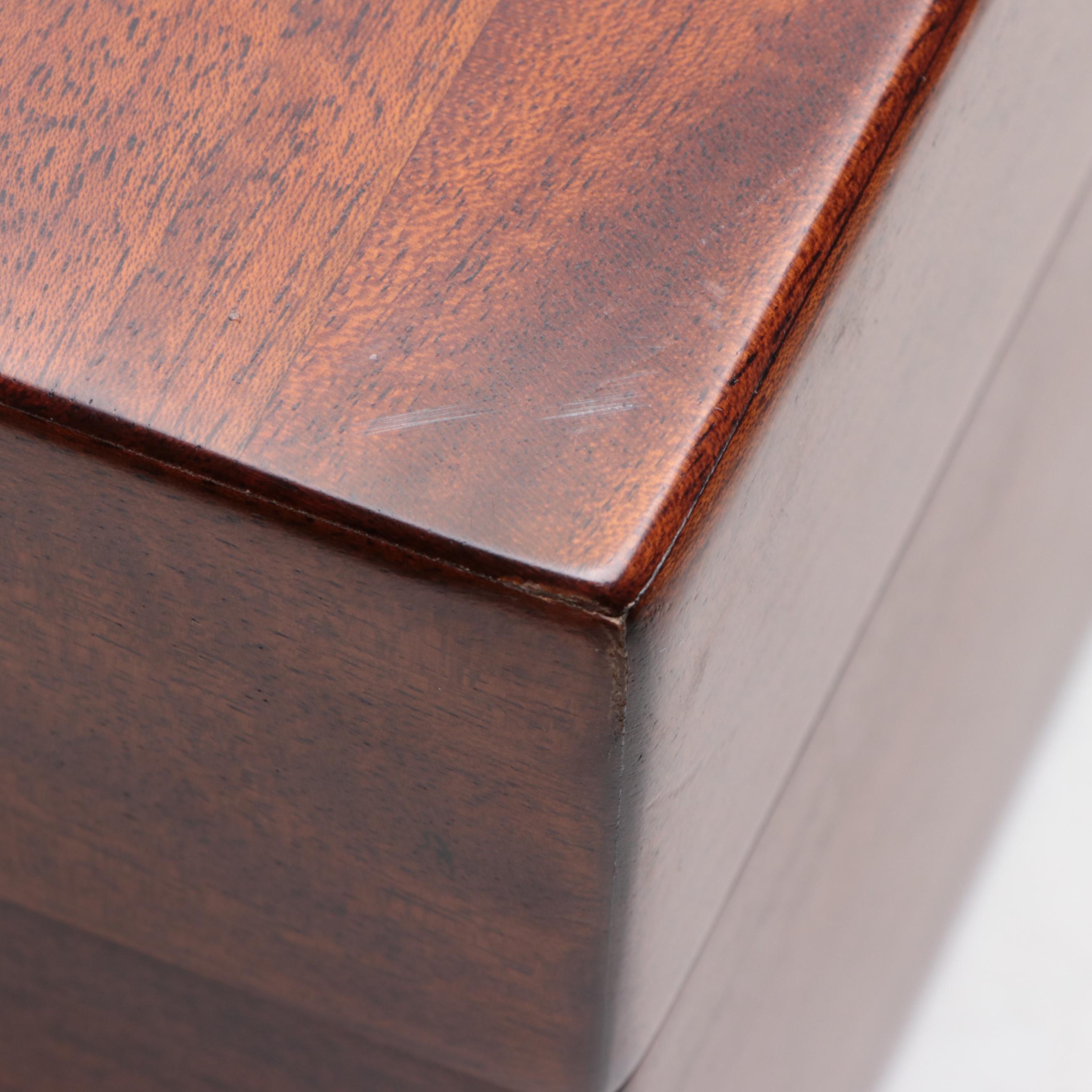 Mahogany and Walnut Jewelry Box