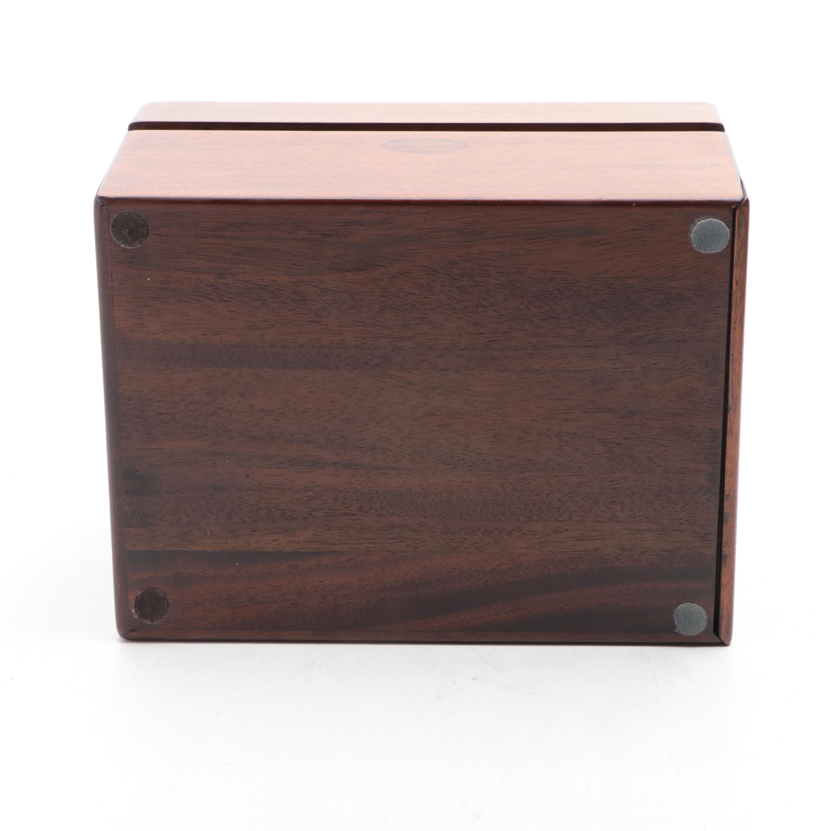 Mahogany and Walnut Jewelry Box